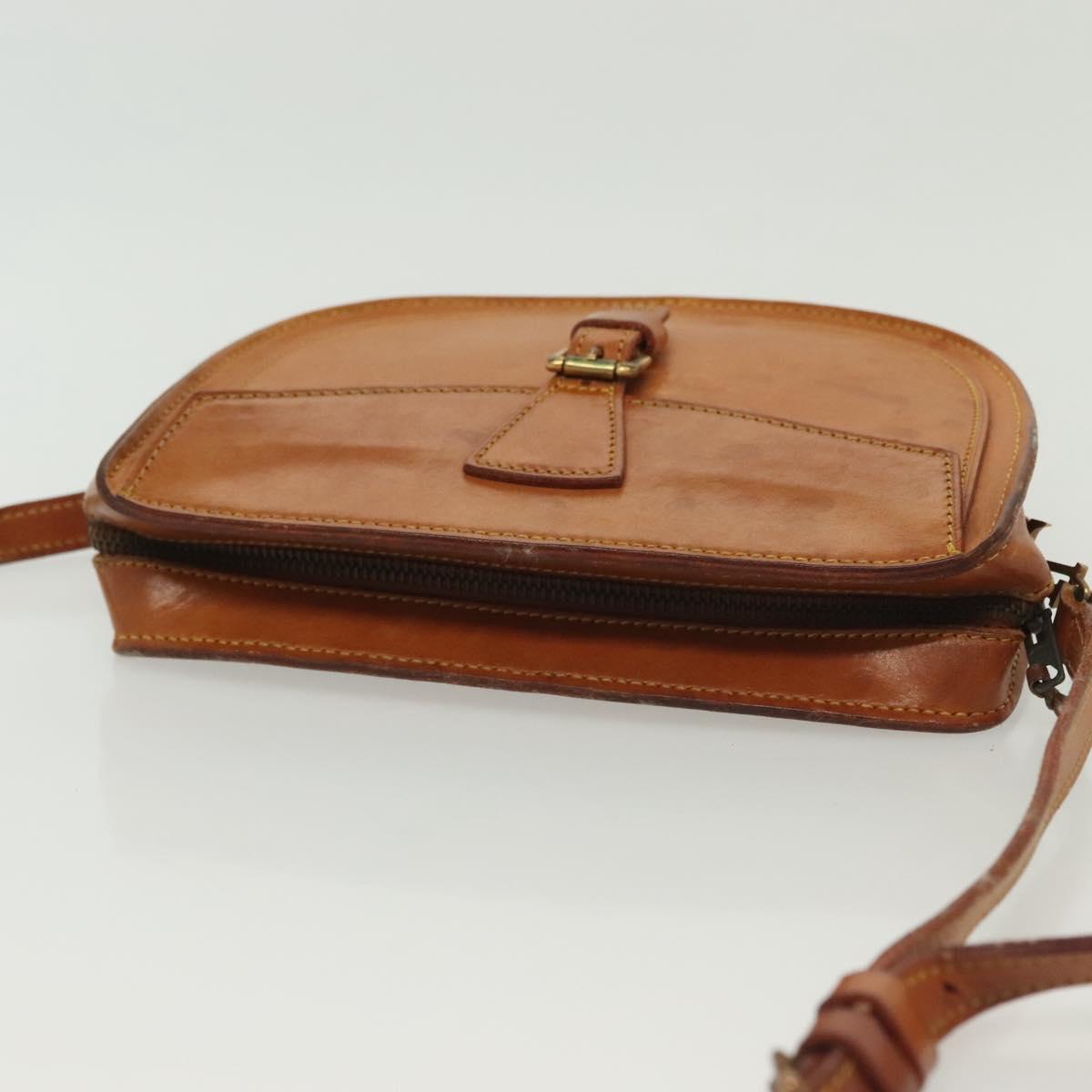 LOUIS VUITTON Nomad leather Jeune Fille PM Shoulder Bag Beige LV Auth 140977