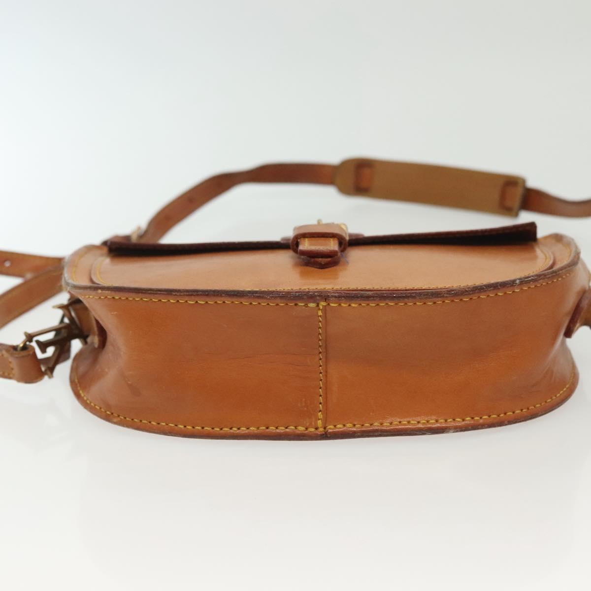 LOUIS VUITTON Nomad leather Jeune Fille PM Shoulder Bag Beige LV Auth 140977