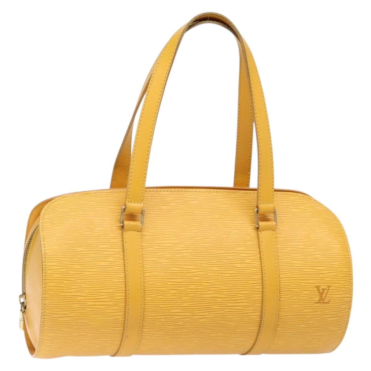 LOUIS VUITTON Epi Soufflot Hand Bag Yellow M52229 LV Auth 140979