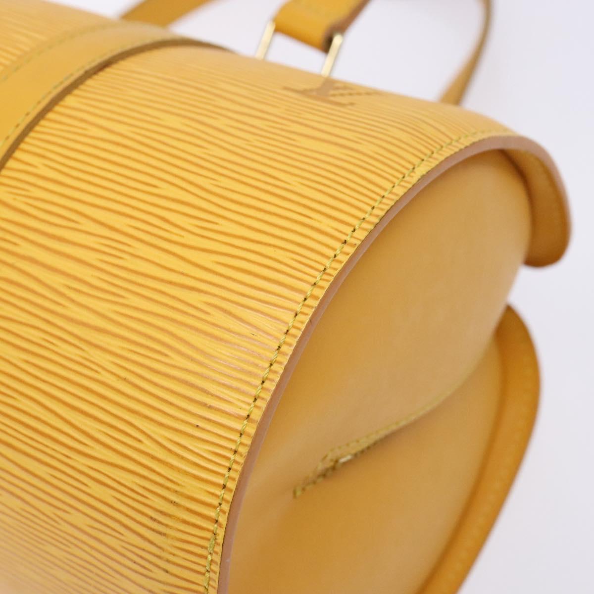 LOUIS VUITTON Epi Soufflot Hand Bag Yellow M52229 LV Auth 140979