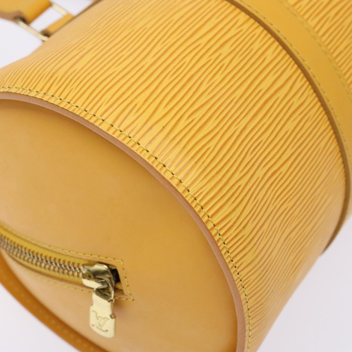 LOUIS VUITTON Epi Soufflot Hand Bag Yellow M52229 LV Auth 140979