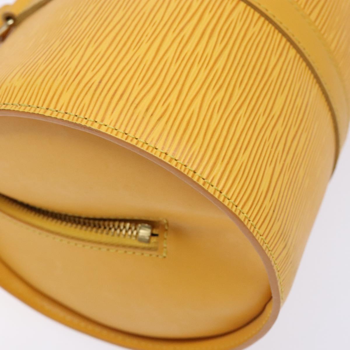 LOUIS VUITTON Epi Soufflot Hand Bag Yellow M52229 LV Auth 140979