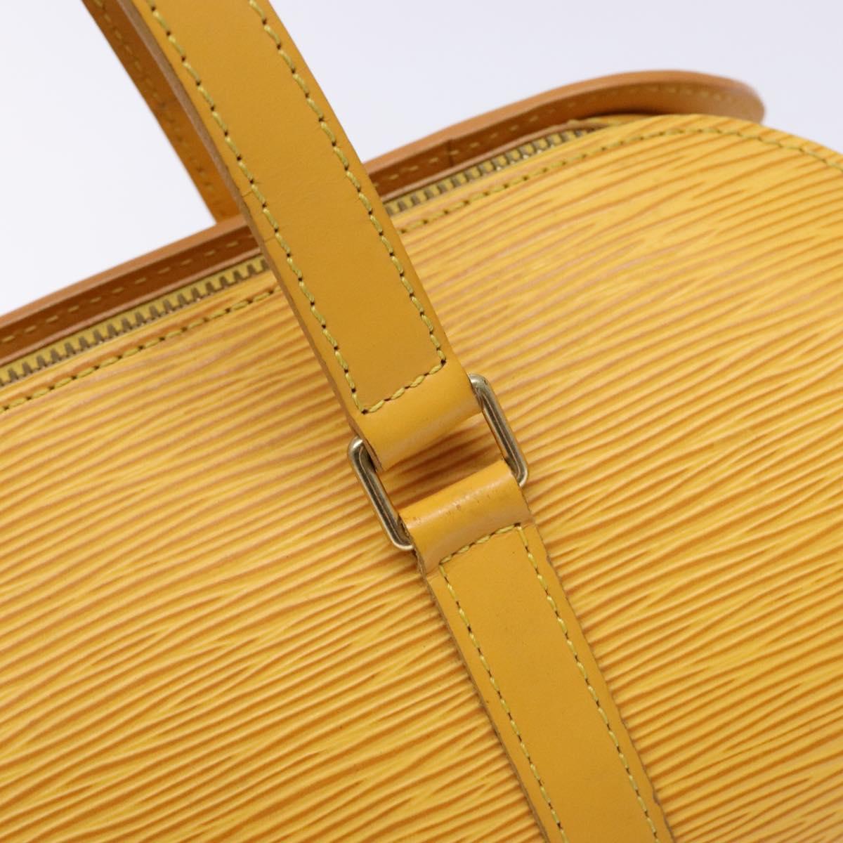 LOUIS VUITTON Epi Soufflot Hand Bag Yellow M52229 LV Auth 140979