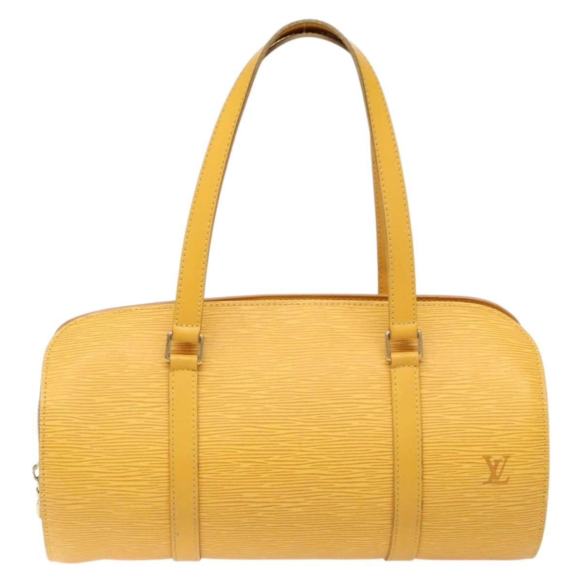 LOUIS VUITTON Epi Soufflot Hand Bag Yellow M52229 LV Auth 140979