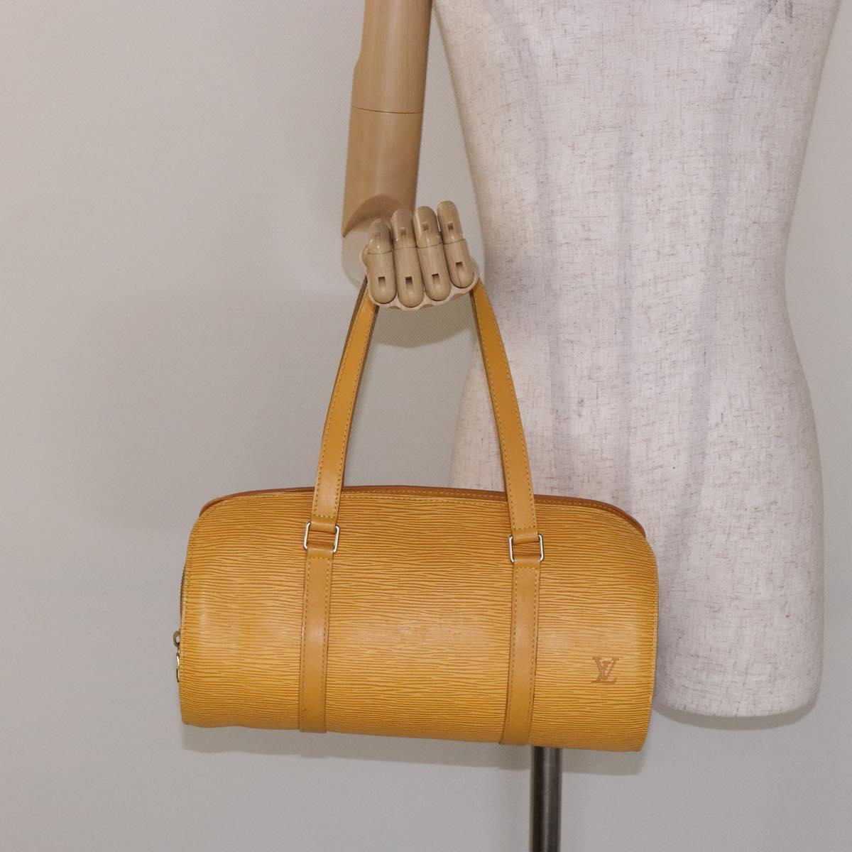 LOUIS VUITTON Epi Soufflot Hand Bag Yellow M52229 LV Auth 140979