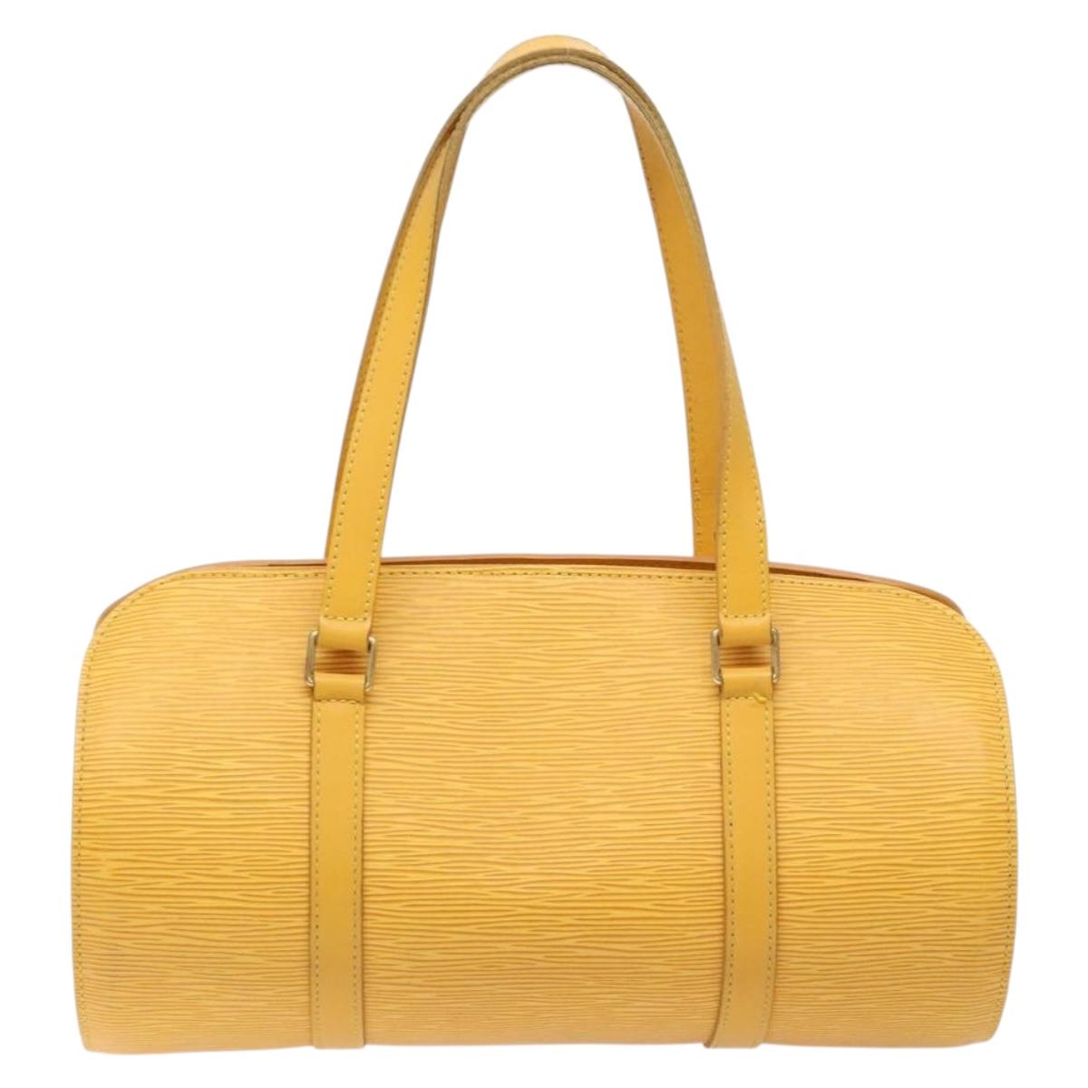 LOUIS VUITTON Epi Soufflot Hand Bag Yellow M52229 LV Auth 140979
