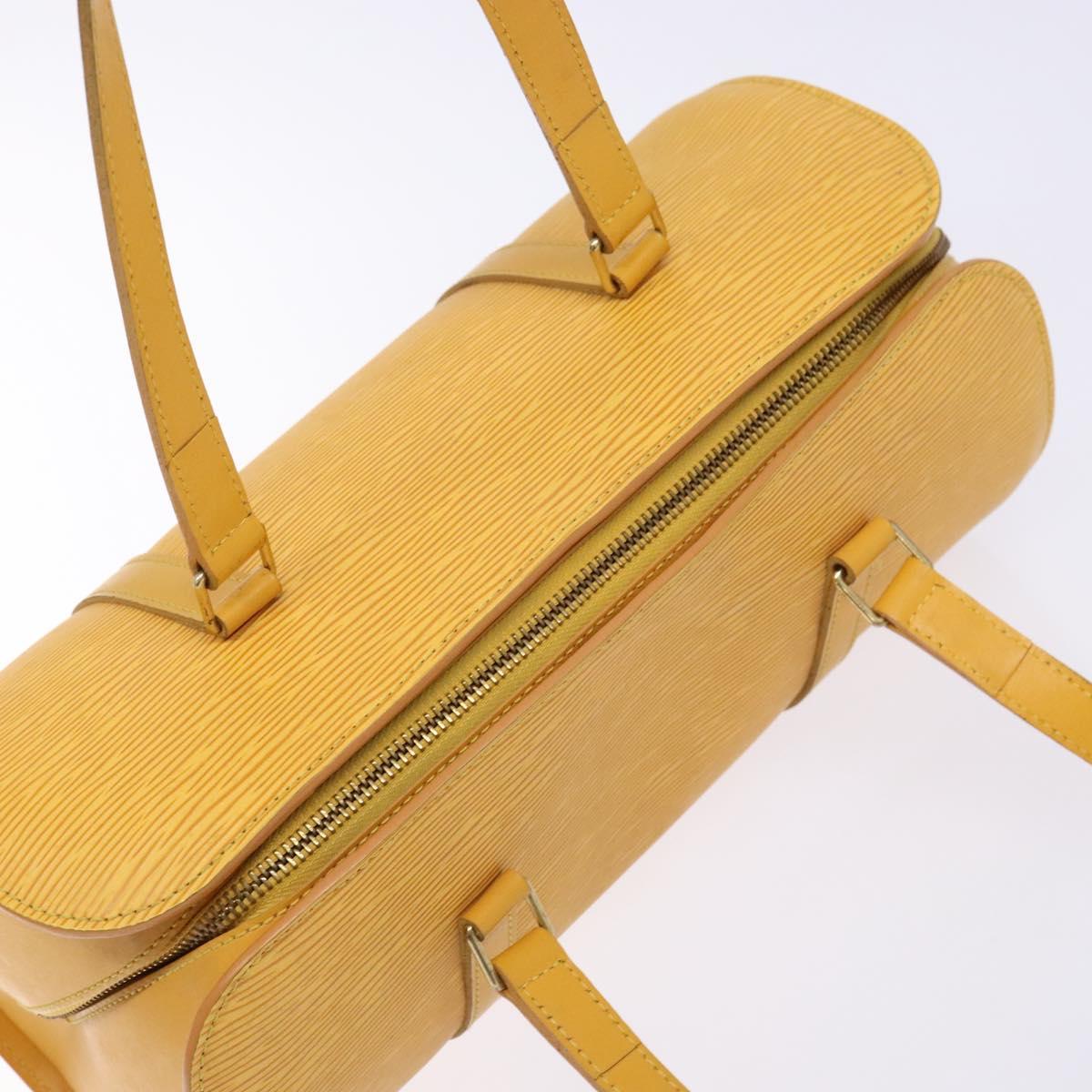 LOUIS VUITTON Epi Soufflot Hand Bag Yellow M52229 LV Auth 140979