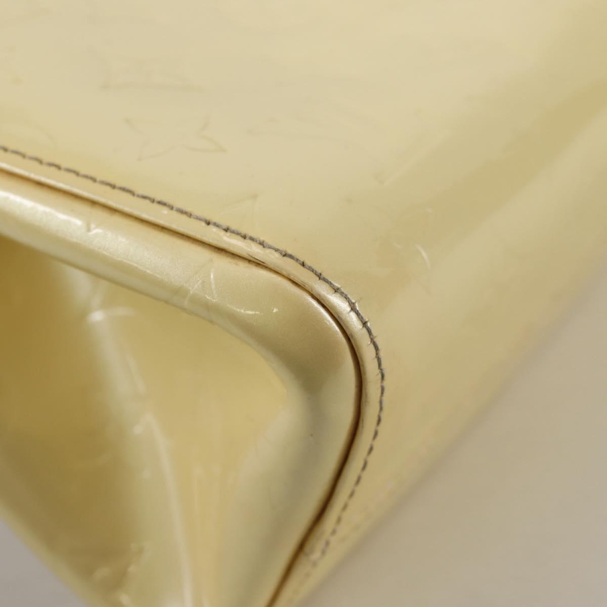 LOUIS VUITTON Monogram Vernis Roxbury Drive Hand Bag Perle M91374 Auth 140981