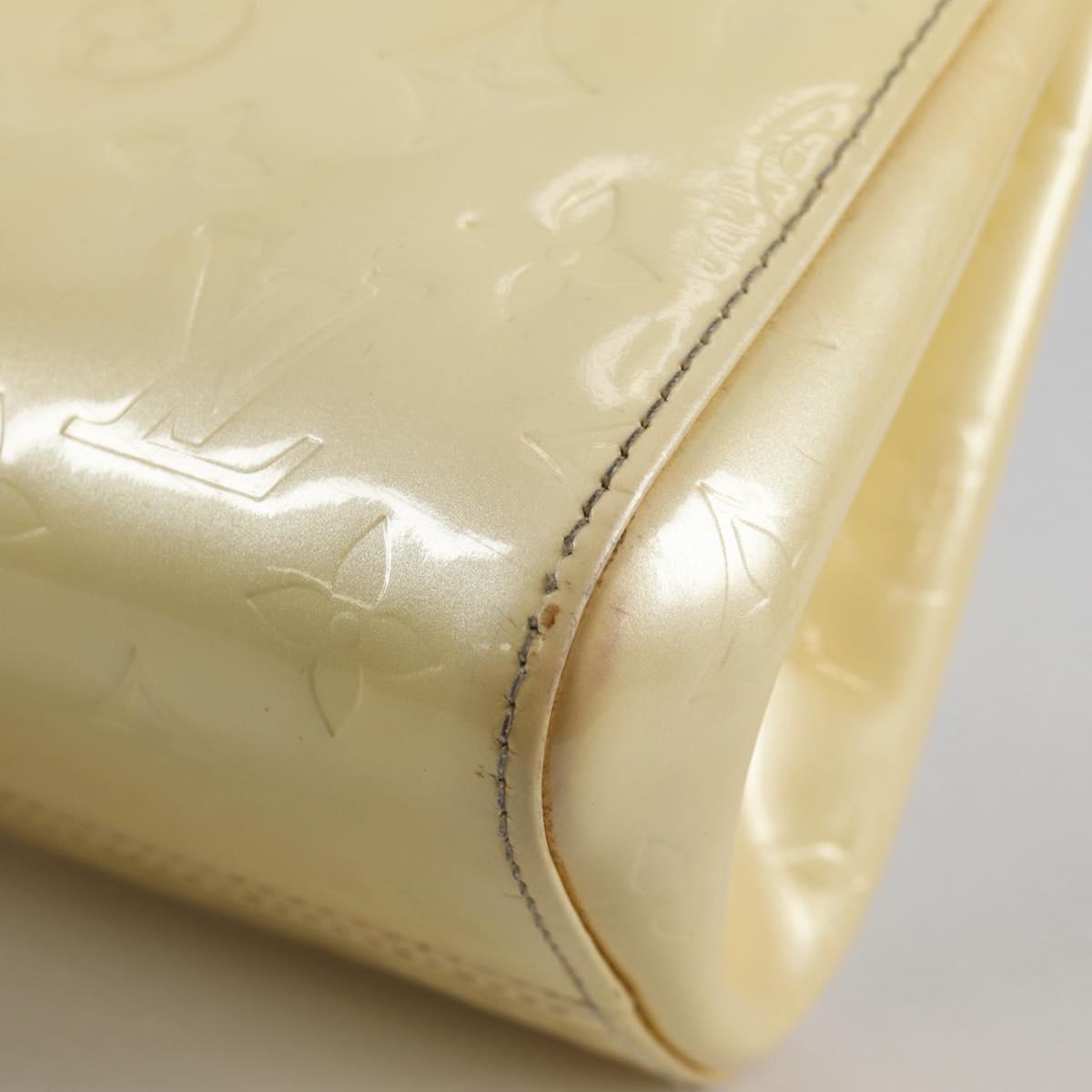 LOUIS VUITTON Monogram Vernis Roxbury Drive Hand Bag Perle M91374 Auth 140981