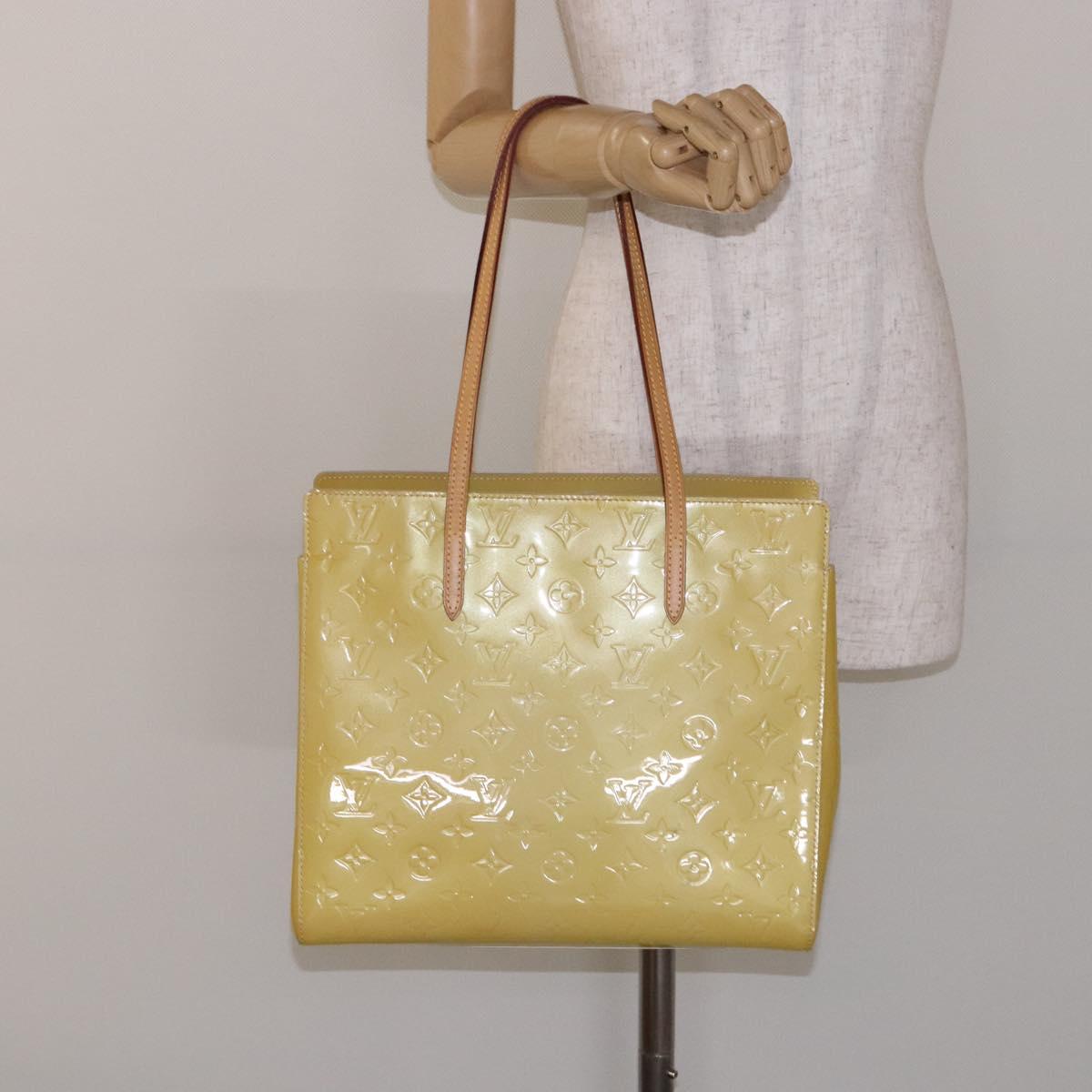 LOUIS VUITTON Monogram Vernis Katarina EW Tote Bag Broncorail M90010 Auth 140982