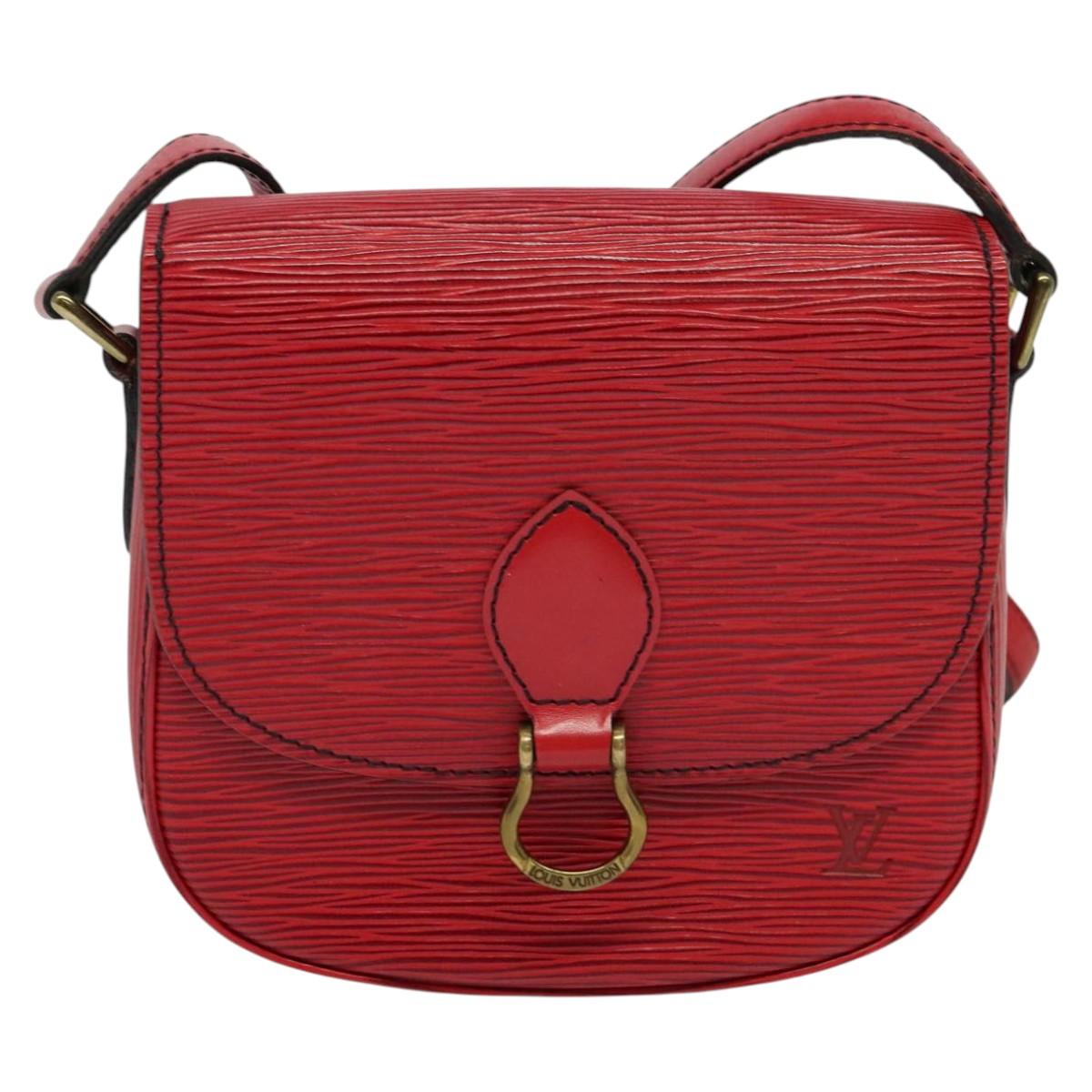 LOUIS VUITTON Epi Saint Cloud PM Shoulder Bag Red M52217 LV Auth 140991