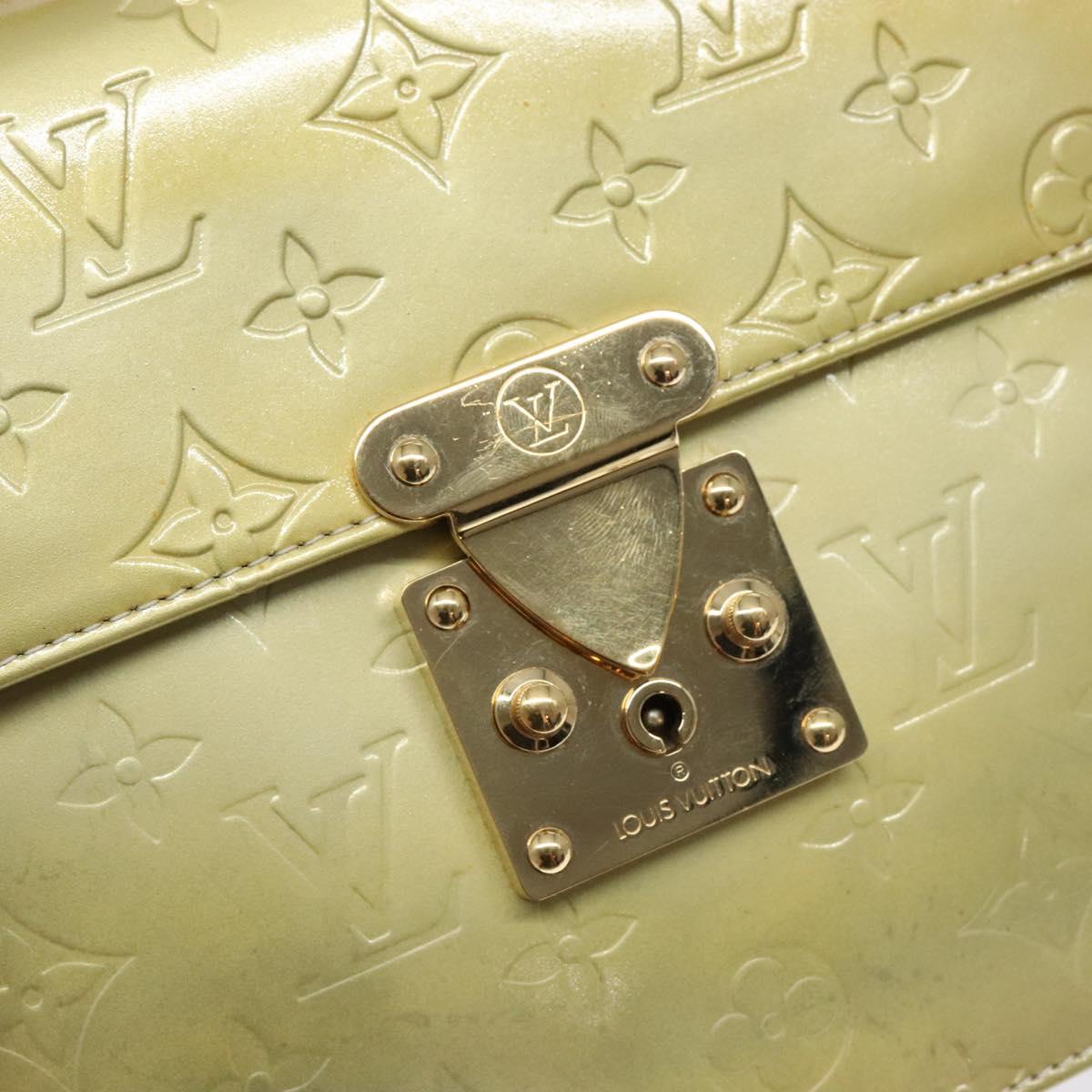 LOUIS VUITTON Monogram Vernis Spring Street Hand Bag Gris M91029 LV Auth 140998