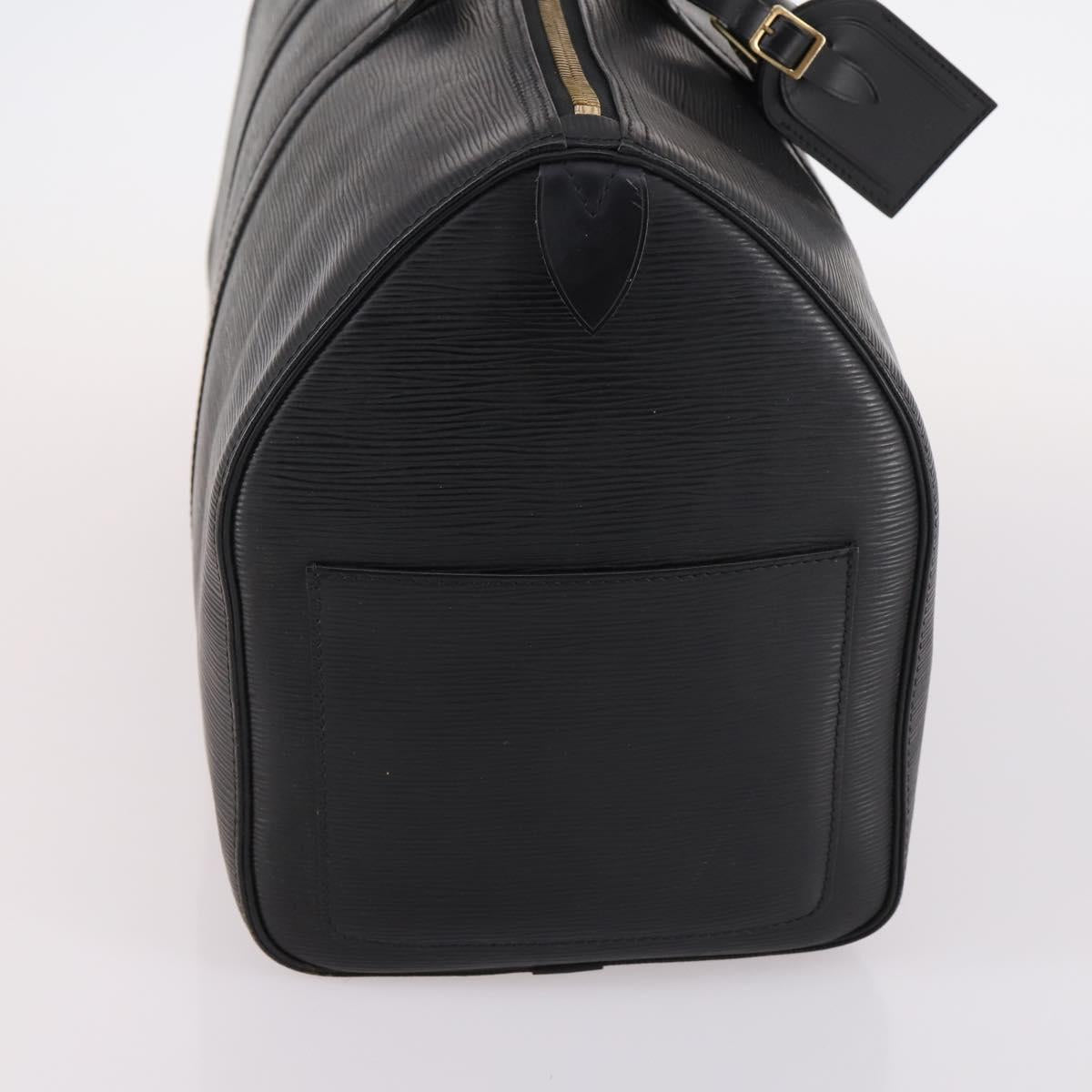 LOUIS VUITTON Epi Keepall 45 Boston Bag Black M42972 LV Auth 141001