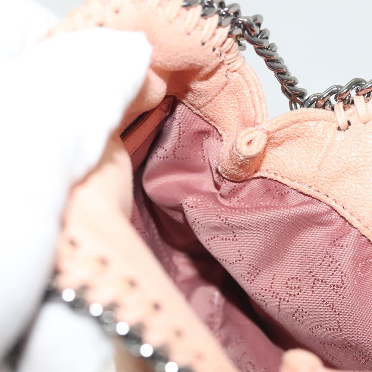 Stella MacCartney Chain Falabella Mini Bag Suede Pink 391698 Auth 141004A