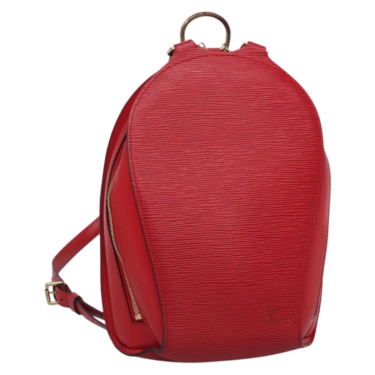LOUIS VUITTON Epi Mabillon Backpack Castilian Red M52237 LV Auth 141017