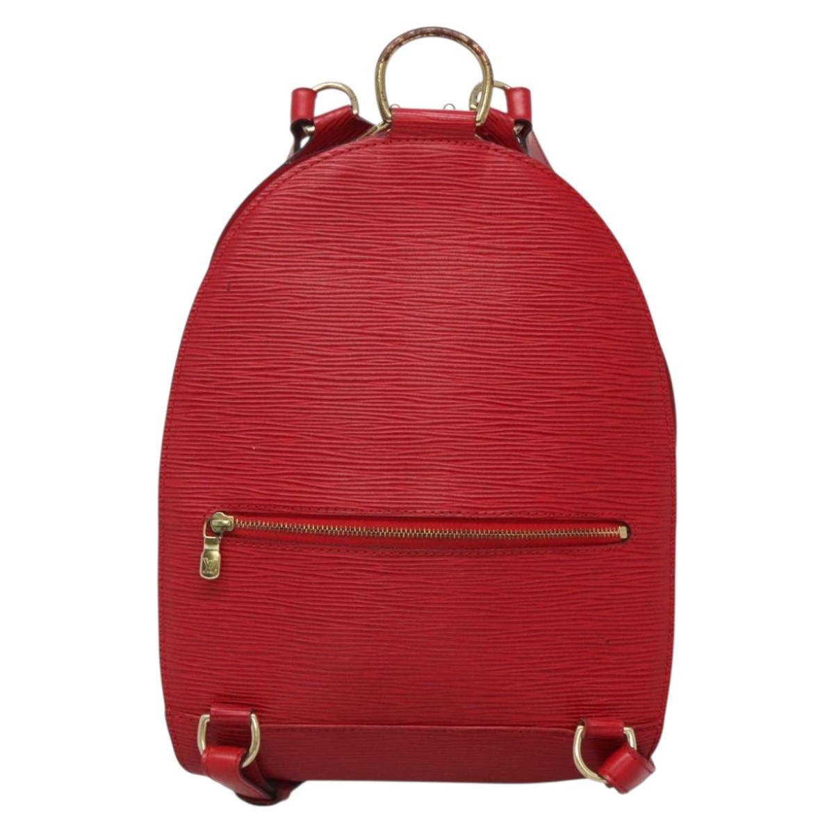 LOUIS VUITTON Epi Mabillon Backpack Castilian Red M52237 LV Auth 141017