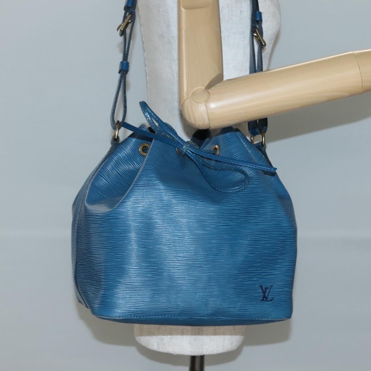 LOUIS VUITTON Epi Petit Noe Shoulder Bag Blue M44105 LV Auth 141022