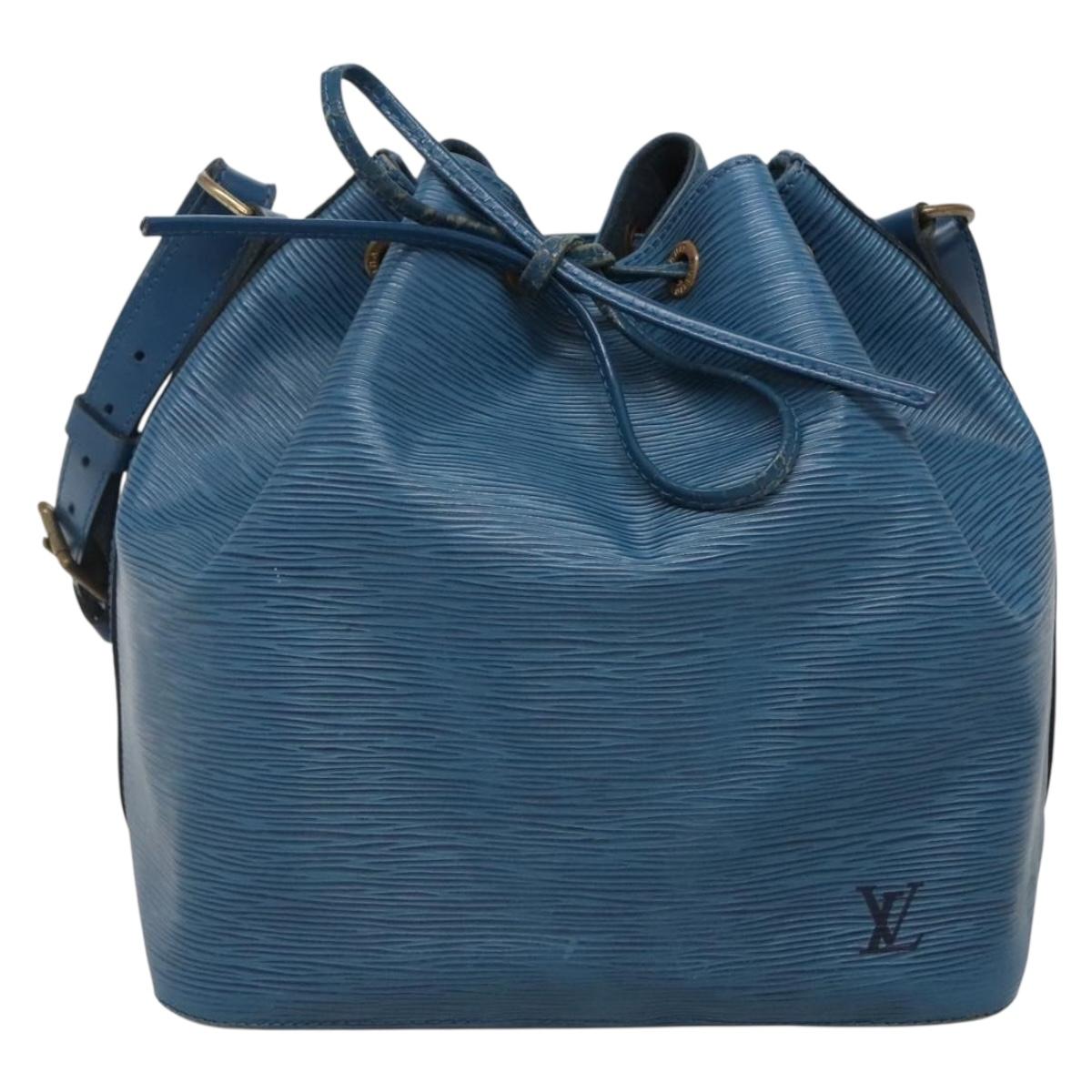 LOUIS VUITTON Epi Petit Noe Shoulder Bag Blue M44105 LV Auth 141022