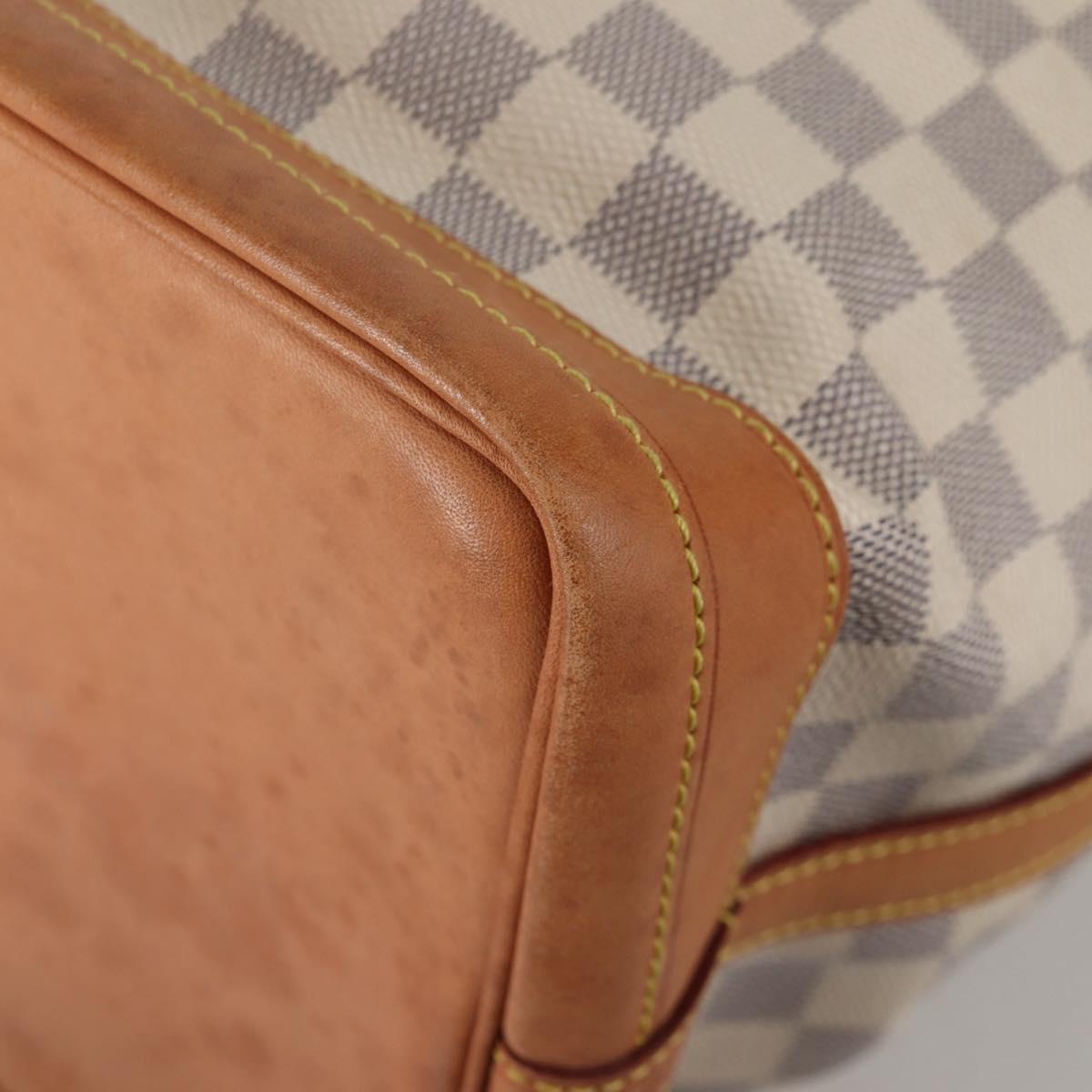 LOUIS VUITTON Damier Azur Noe Shoulder Bag N42222 LV Auth 141023V