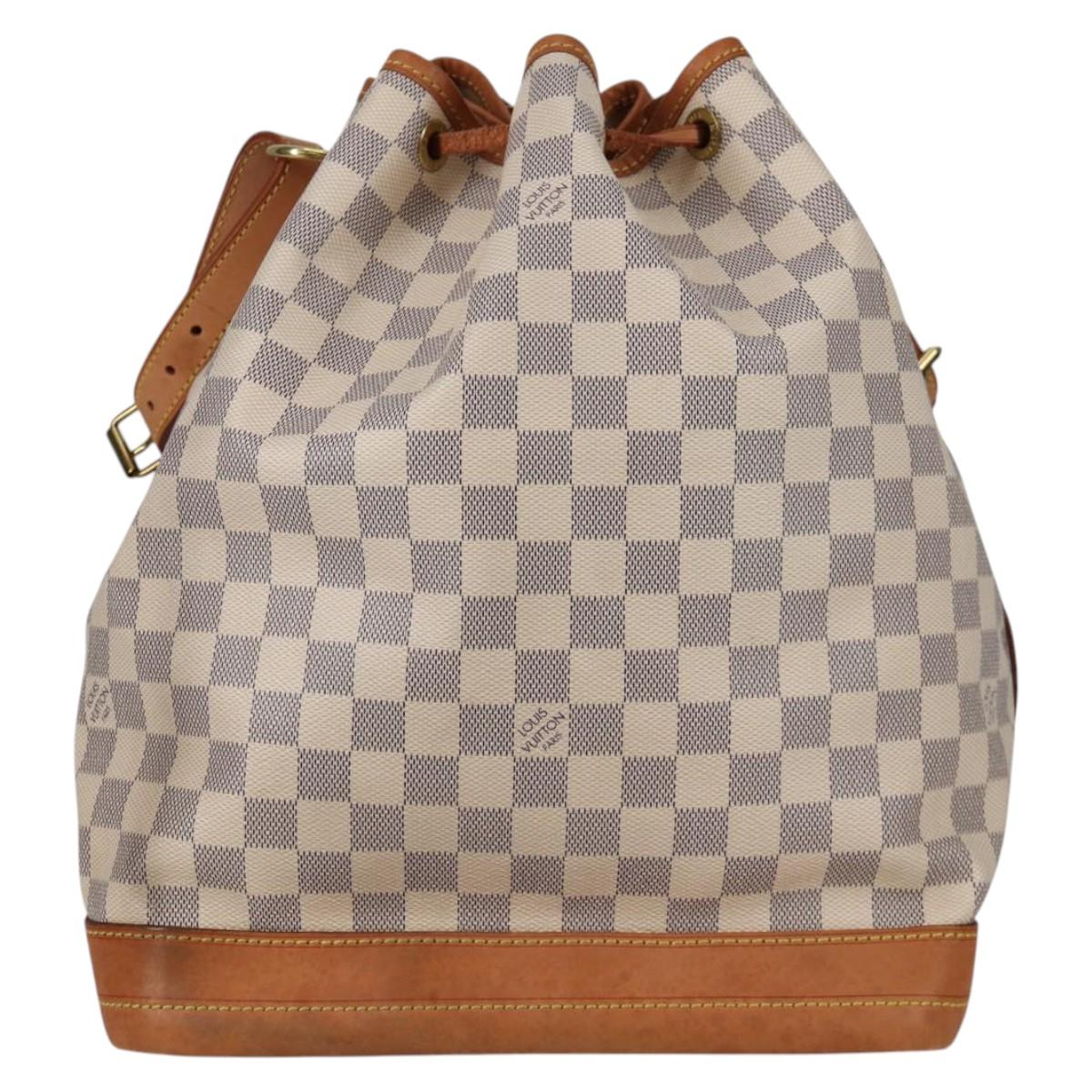LOUIS VUITTON Damier Azur Noe Shoulder Bag N42222 LV Auth 141023V