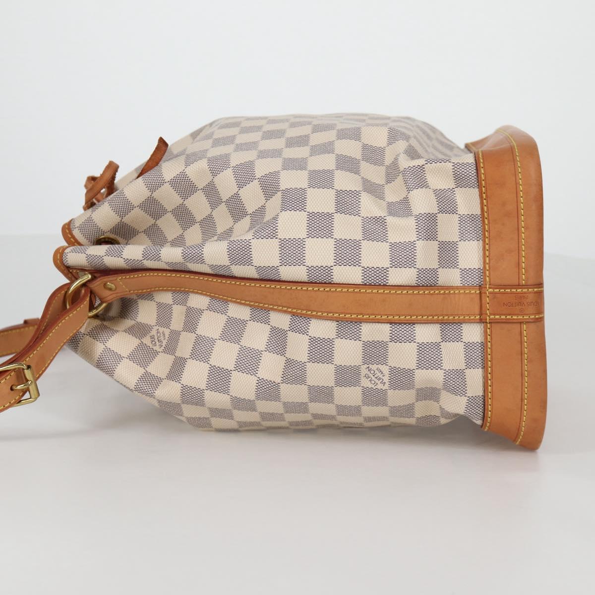 LOUIS VUITTON Damier Azur Noe Shoulder Bag N42222 LV Auth 141023V