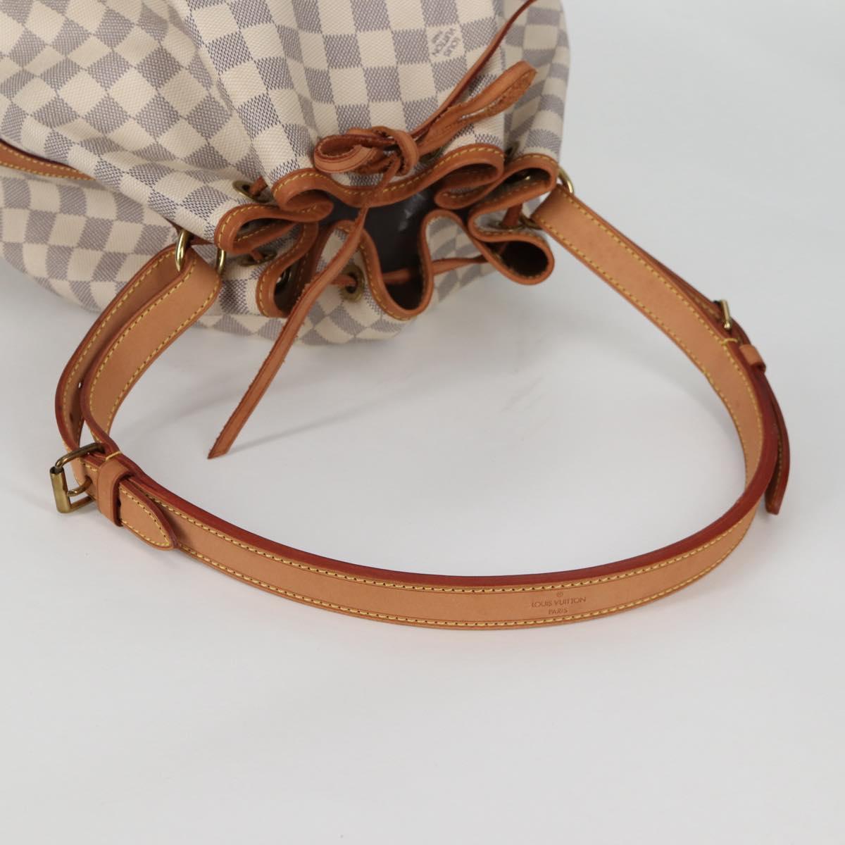 LOUIS VUITTON Damier Azur Noe Shoulder Bag N42222 LV Auth 141023V