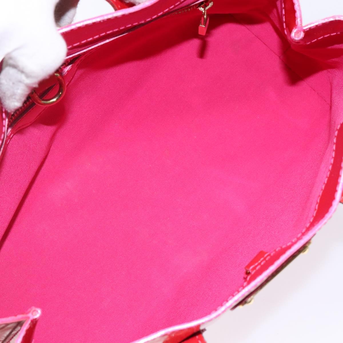 LOUIS VUITTON Monogram Vernis Wilshire PM Hand Bag Rose Pop M93643 Auth 141044