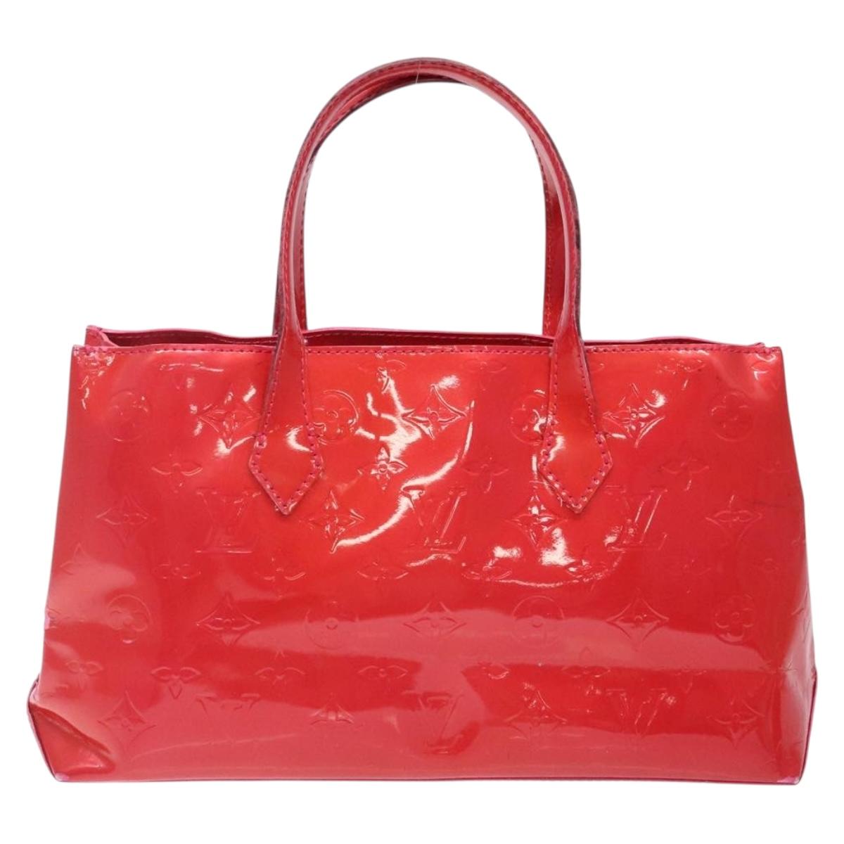 LOUIS VUITTON Monogram Vernis Wilshire PM Hand Bag Rose Pop M93643 Auth 141044