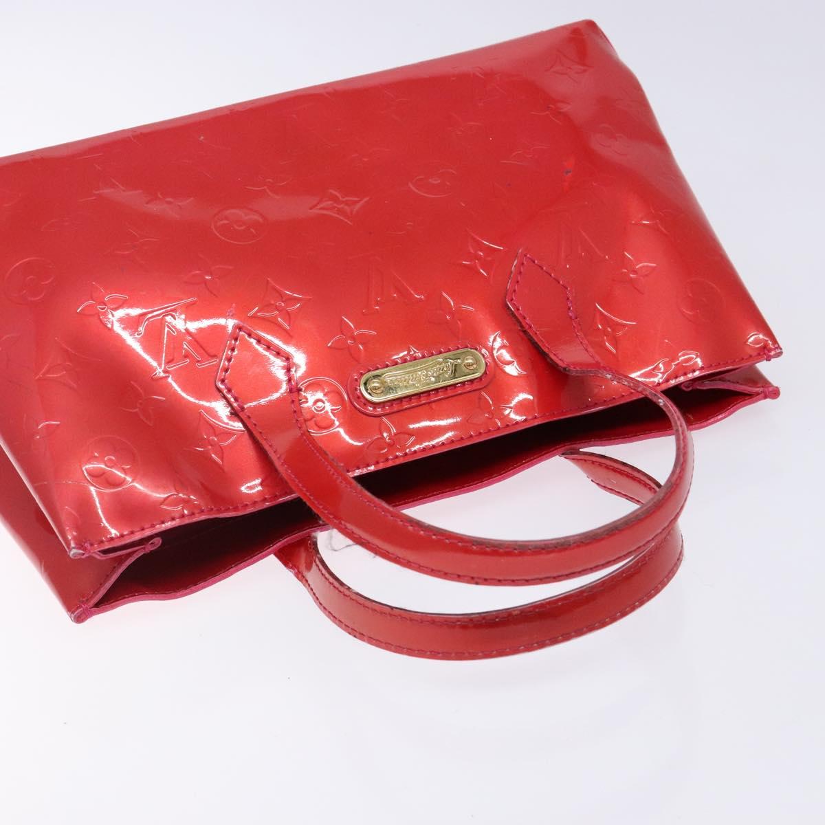 LOUIS VUITTON Monogram Vernis Wilshire PM Hand Bag Rose Pop M93643 Auth 141044