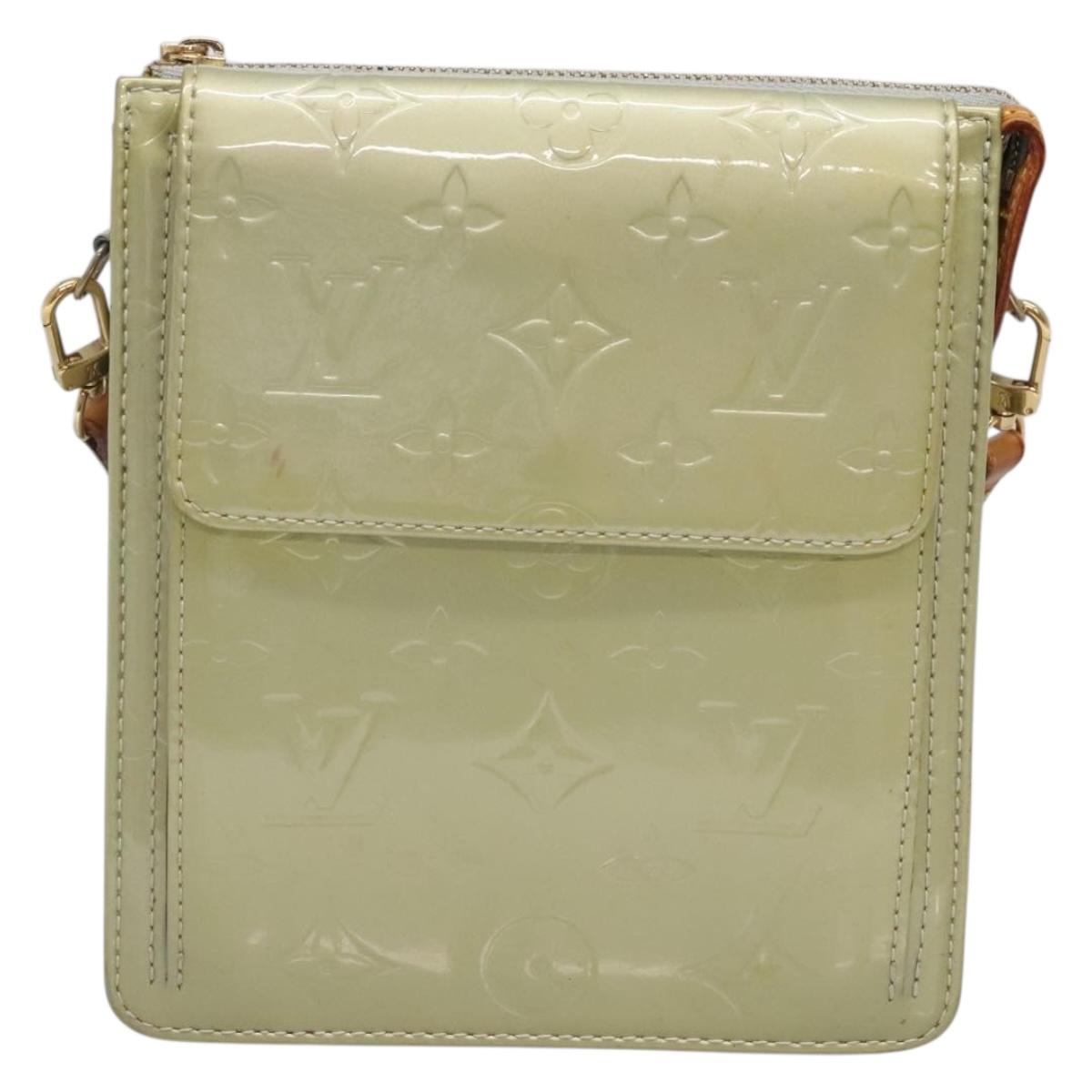 LOUIS VUITTON Monogram Vernis Motto Accessory Pouch Gris M91030 LV Auth 141045