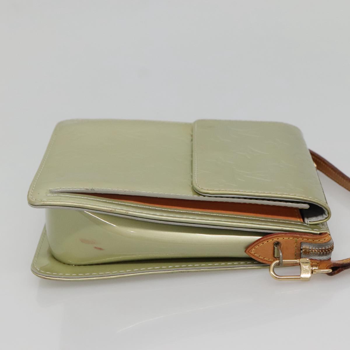 LOUIS VUITTON Monogram Vernis Motto Accessory Pouch Gris M91030 LV Auth 141045