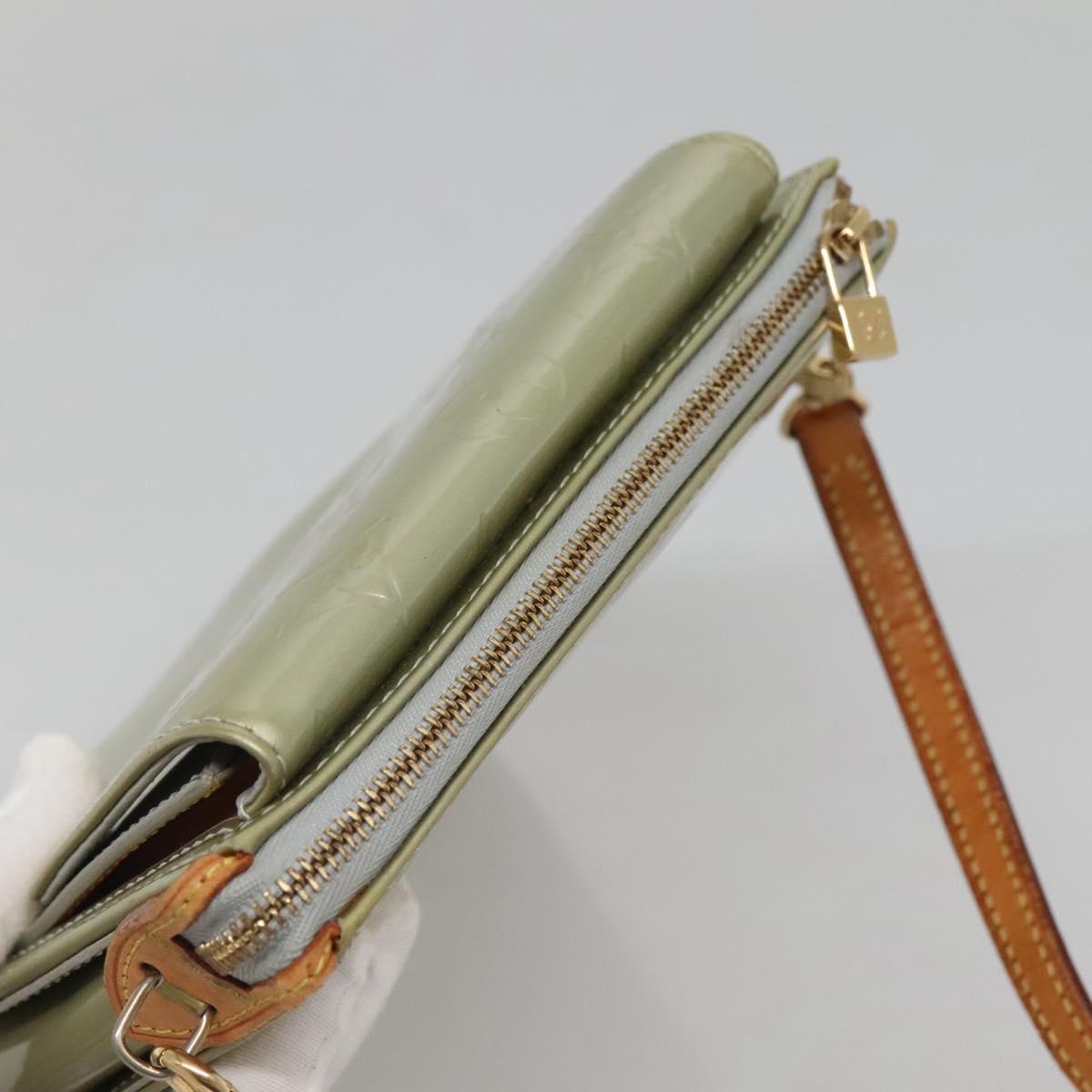 LOUIS VUITTON Monogram Vernis Motto Accessory Pouch Gris M91030 LV Auth 141045