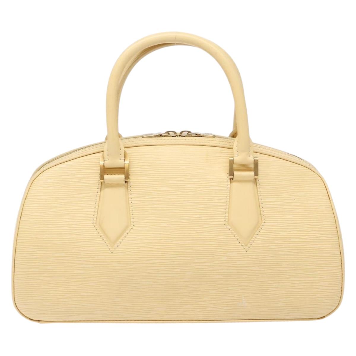 LOUIS VUITTON Epi jasmine Hand Bag Cream M5208A LV Auth 141063