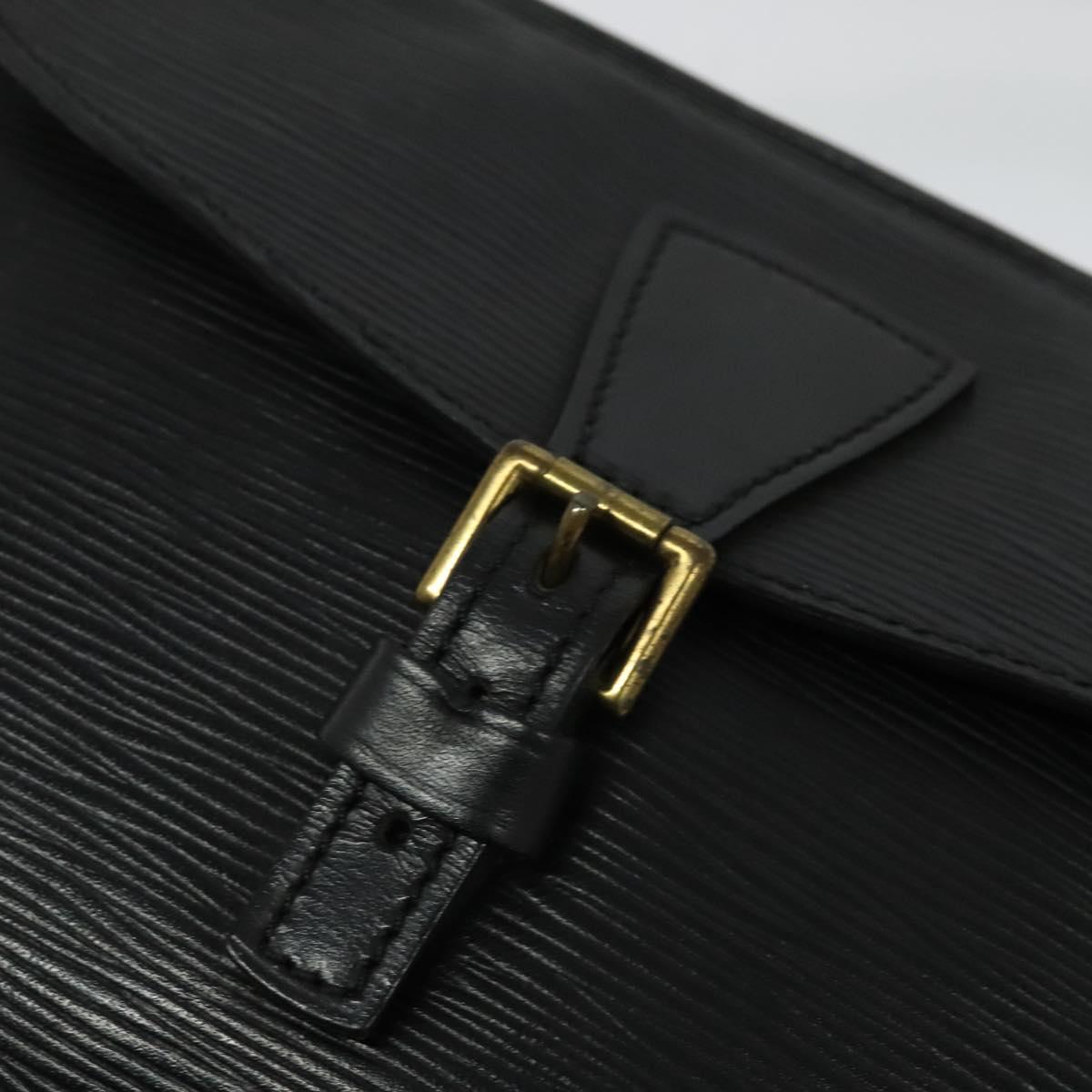 LOUIS VUITTON Epi Jeune Fille MM Shoulder Bag Black M52152 LV Auth 141082