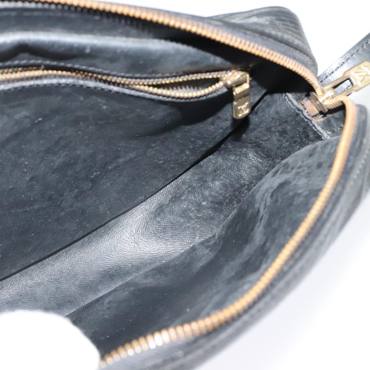 LOUIS VUITTON Epi Jeune Fille MM Shoulder Bag Black M52152 LV Auth 141082