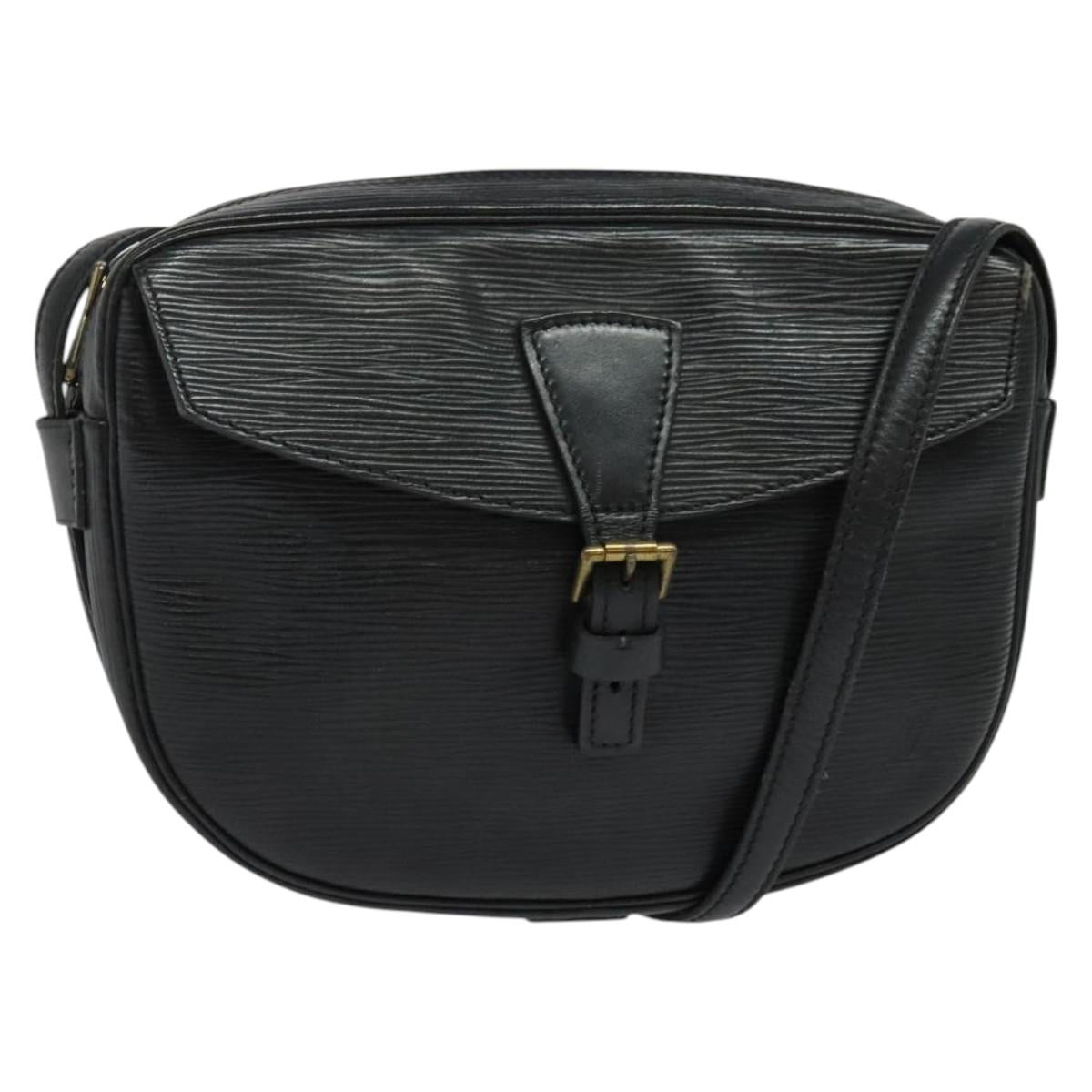 LOUIS VUITTON Epi Jeune Fille MM Shoulder Bag Black M52152 LV Auth 141082