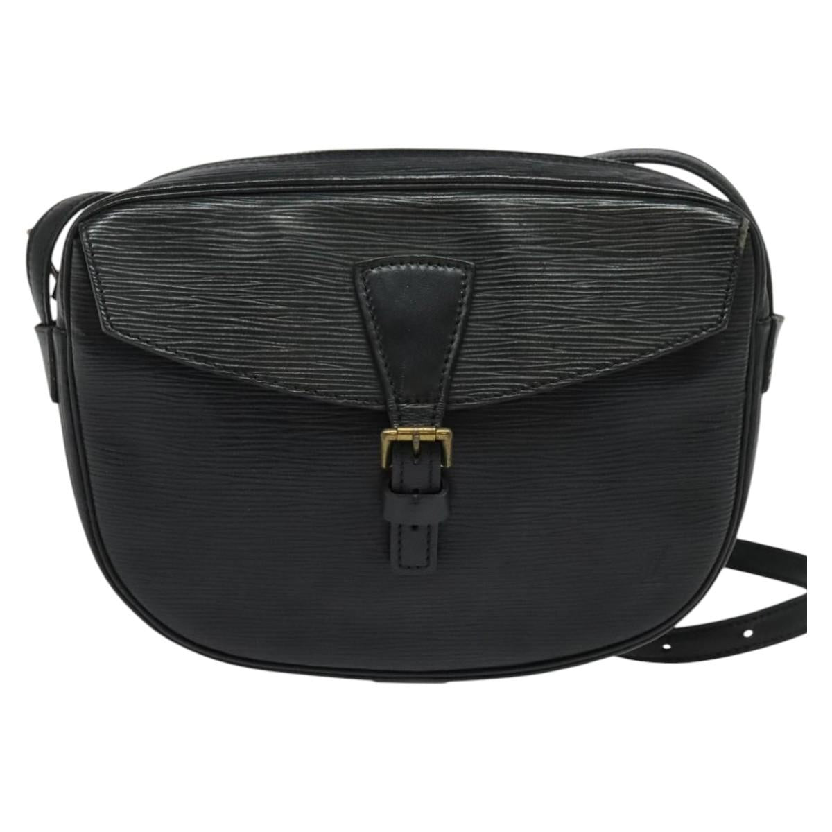 LOUIS VUITTON Epi Jeune Fille MM Shoulder Bag Black M52152 LV Auth 141082