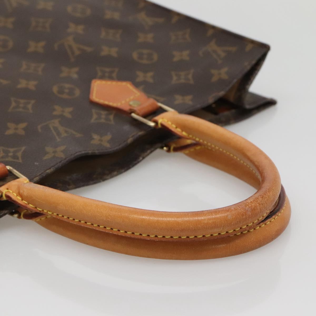 LOUIS VUITTON Monogram Sac Plat Hand Bag M51140 LV Auth 141088