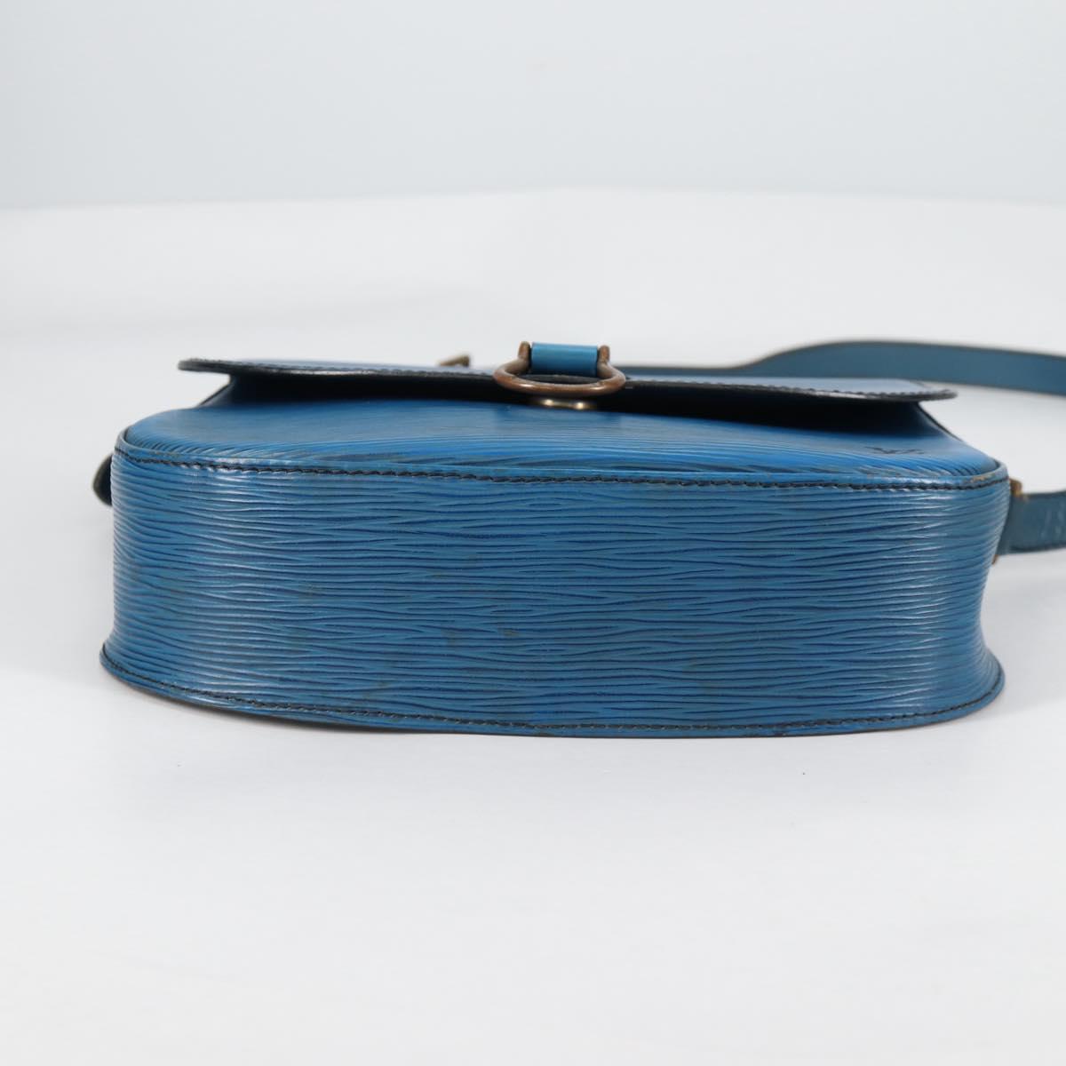 LOUIS VUITTON Epi Saint Cloud GM Shoulder Bag Toledo Blue M52195 LV Auth 141111