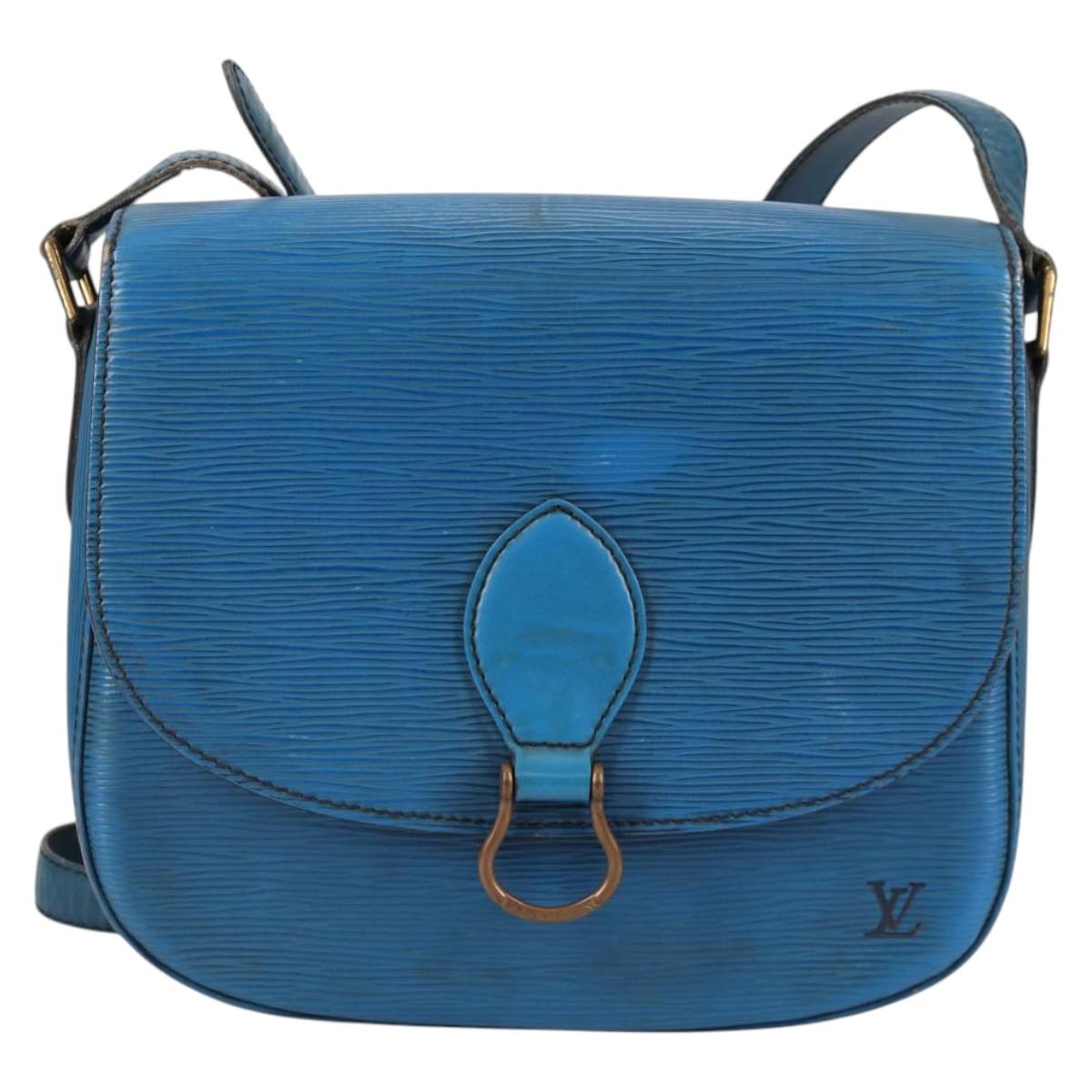 LOUIS VUITTON Epi Saint Cloud GM Shoulder Bag Toledo Blue M52195 LV Auth 141111