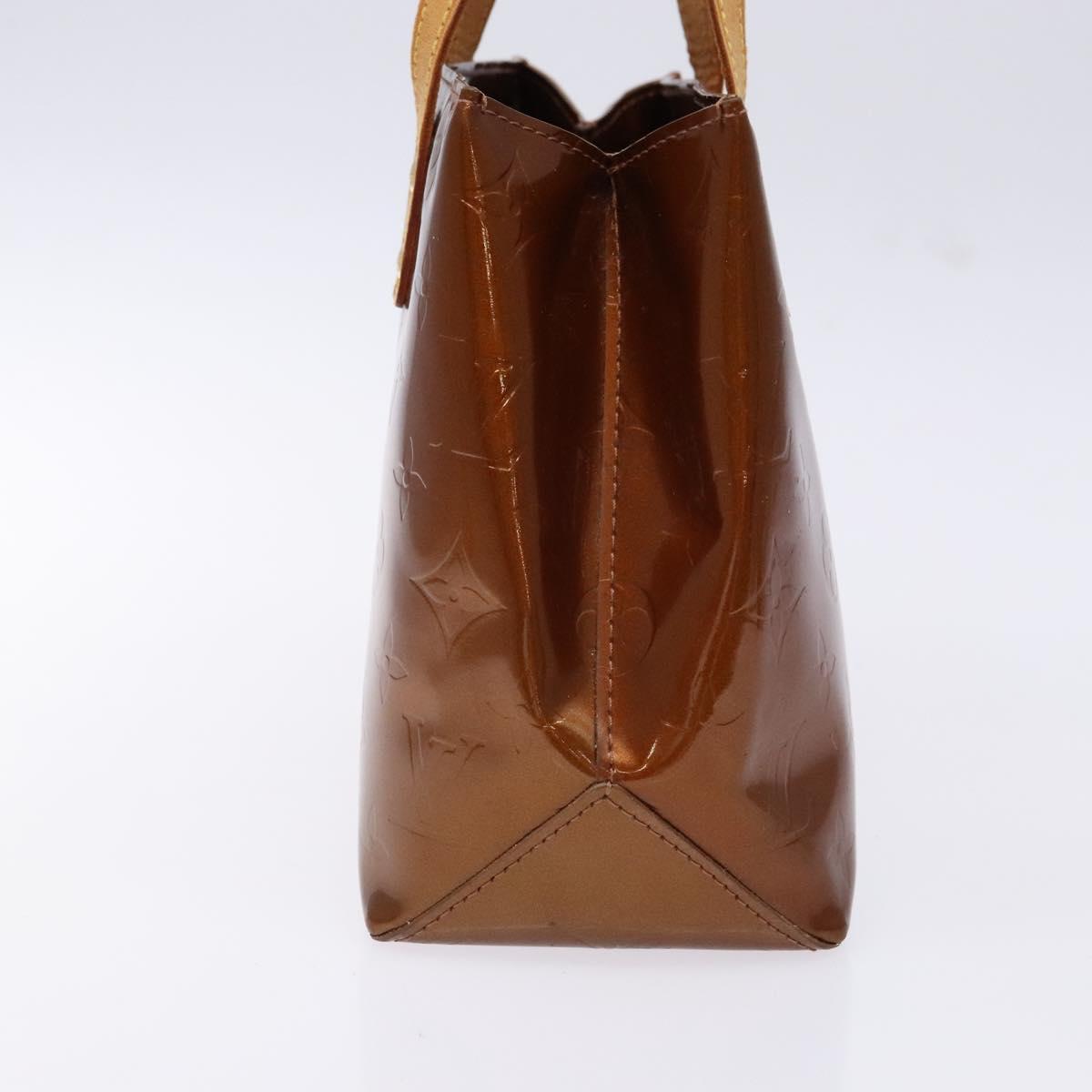 LOUIS VUITTON Monogram Vernis Reade PM Hand Bag Bronze M91146 LV Auth 141113