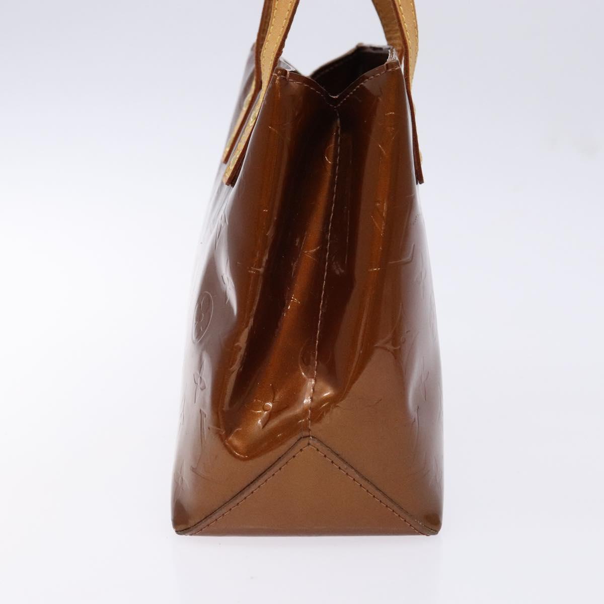 LOUIS VUITTON Monogram Vernis Reade PM Hand Bag Bronze M91146 LV Auth 141113