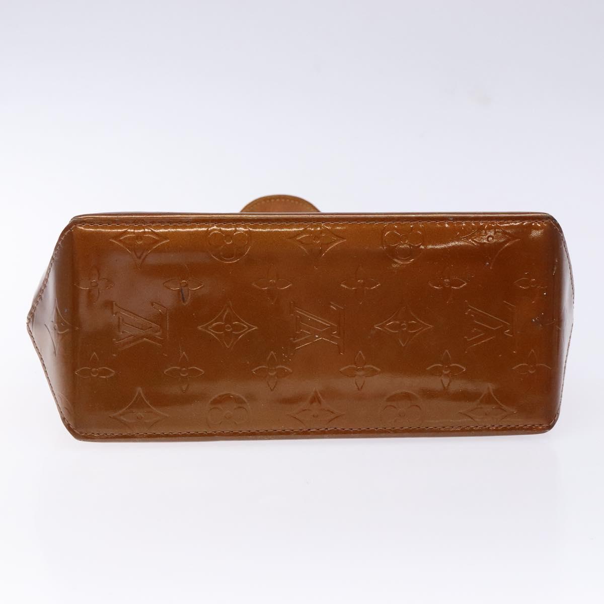 LOUIS VUITTON Monogram Vernis Reade PM Hand Bag Bronze M91146 LV Auth 141113