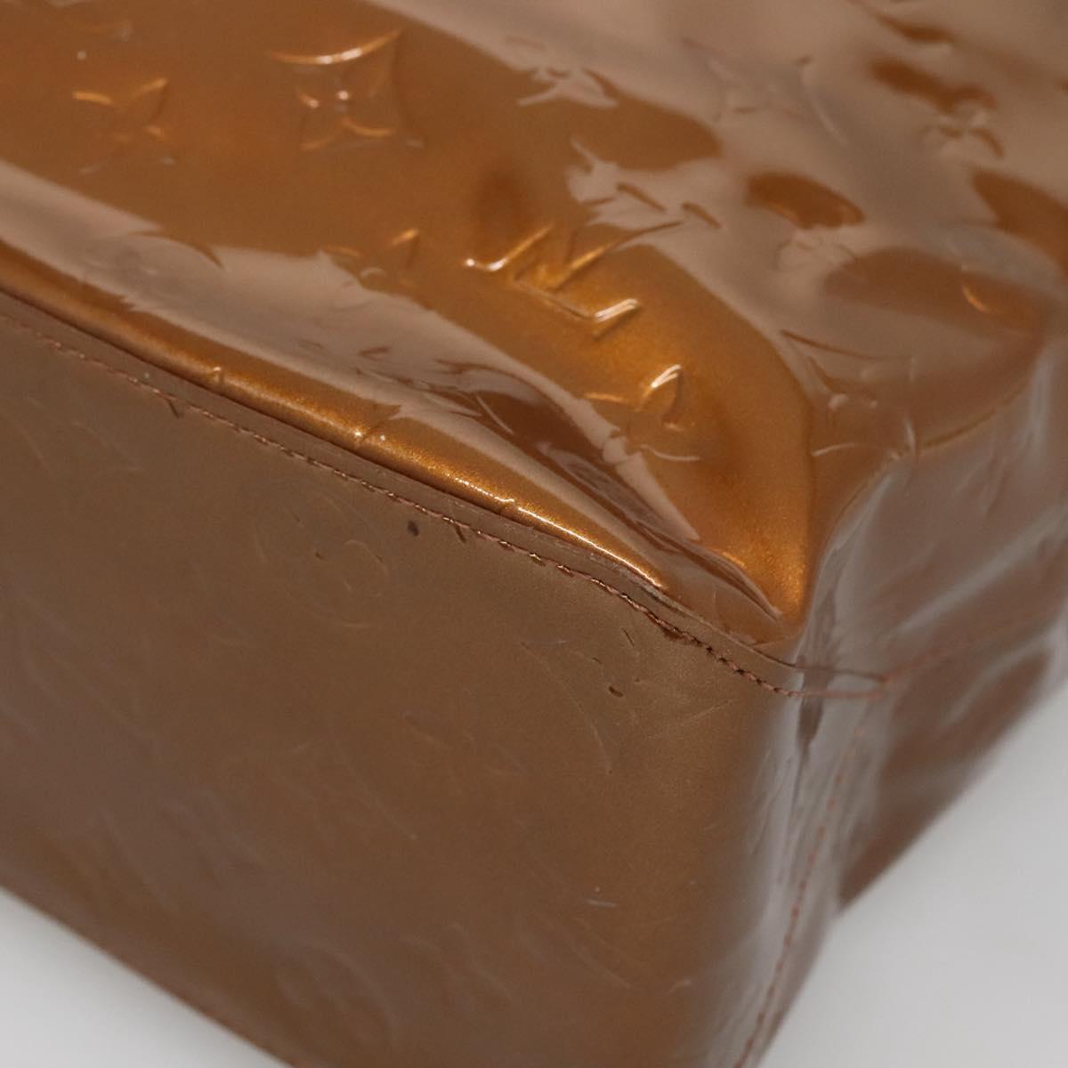 LOUIS VUITTON Monogram Vernis Reade MM Hand Bag Bronze M91143 LV Auth 141114