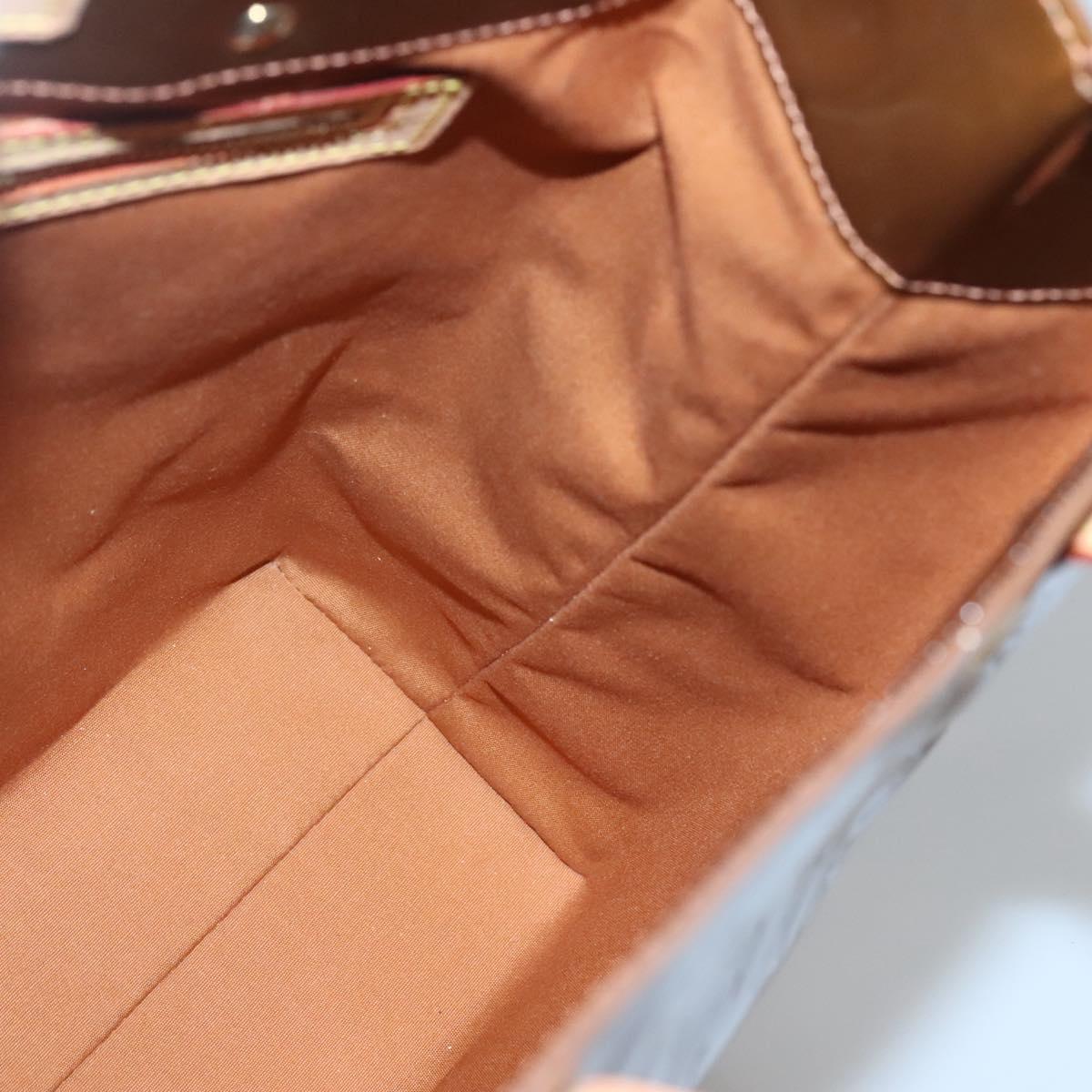 LOUIS VUITTON Monogram Vernis Reade MM Hand Bag Bronze M91143 LV Auth 141114