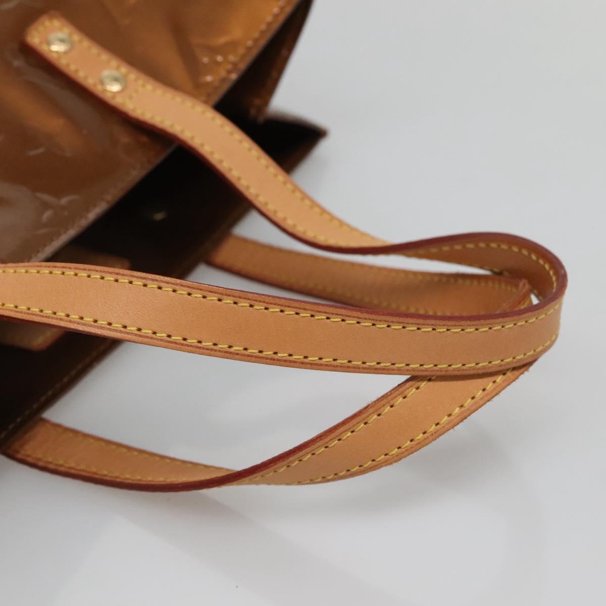 LOUIS VUITTON Monogram Vernis Reade MM Hand Bag Bronze M91143 LV Auth 141114