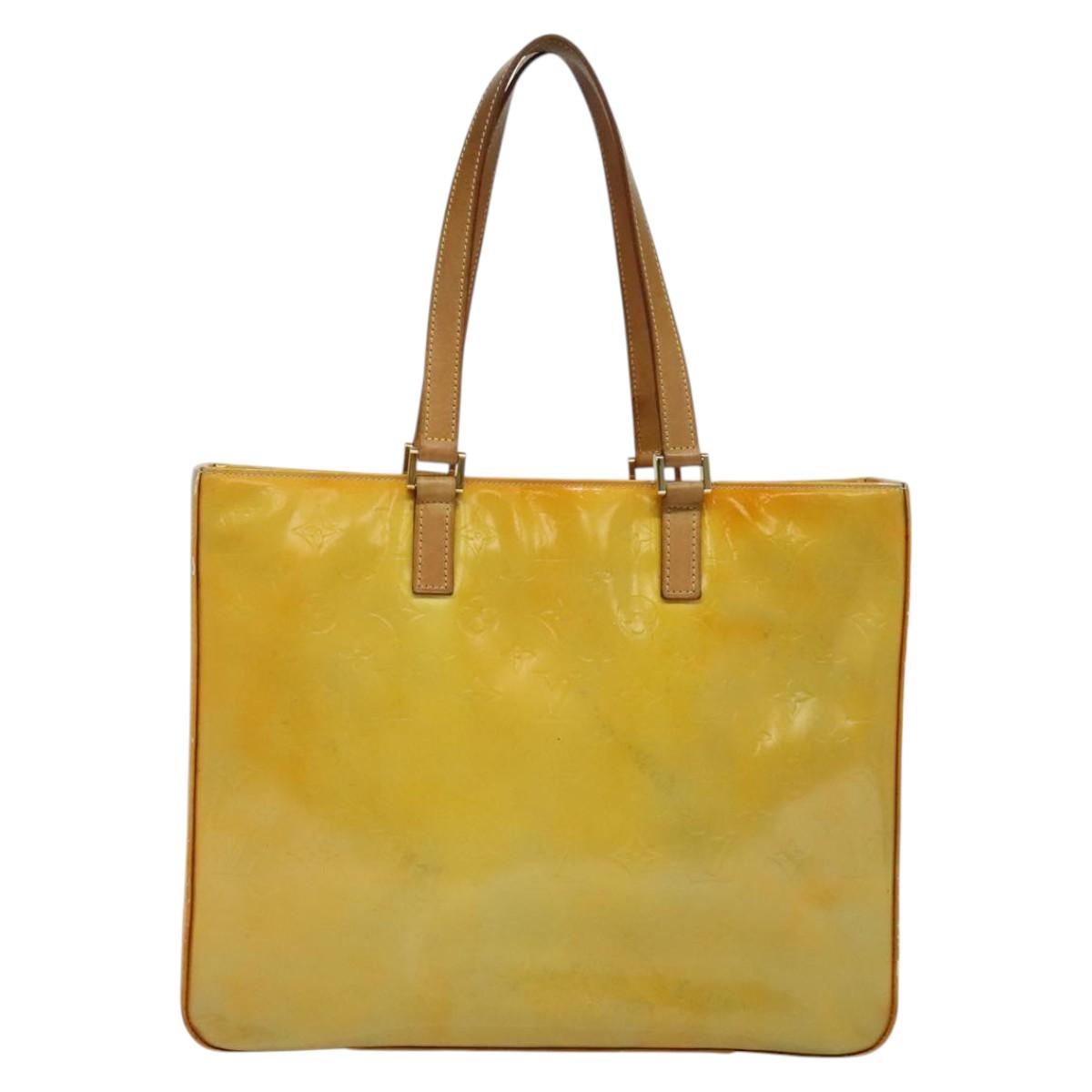 LOUIS VUITTON Monogram Vernis Columbus Tote Bag Gris M91028 LV Auth 141115