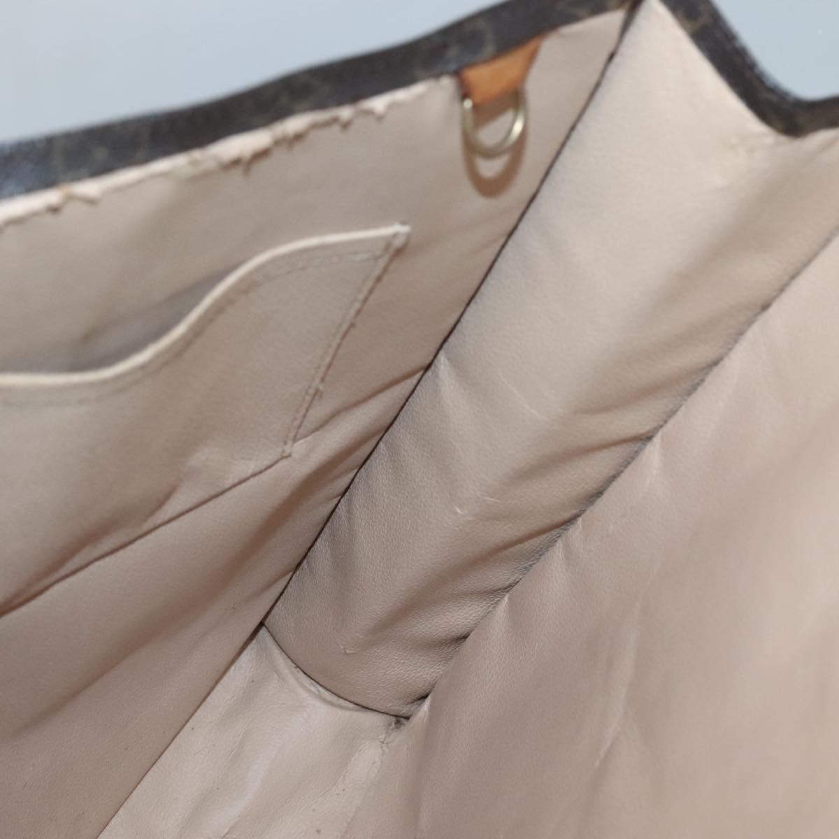 LOUIS VUITTON Monogram Sac Plat Hand Bag M51140 LV Auth 141120