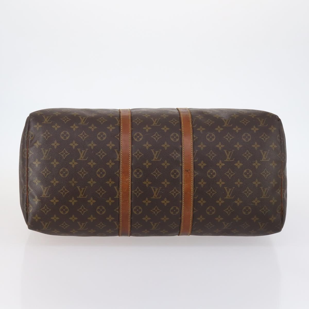 LOUIS VUITTON Monogram Keepall 55 Boston Bag M41424 LV Auth 141123