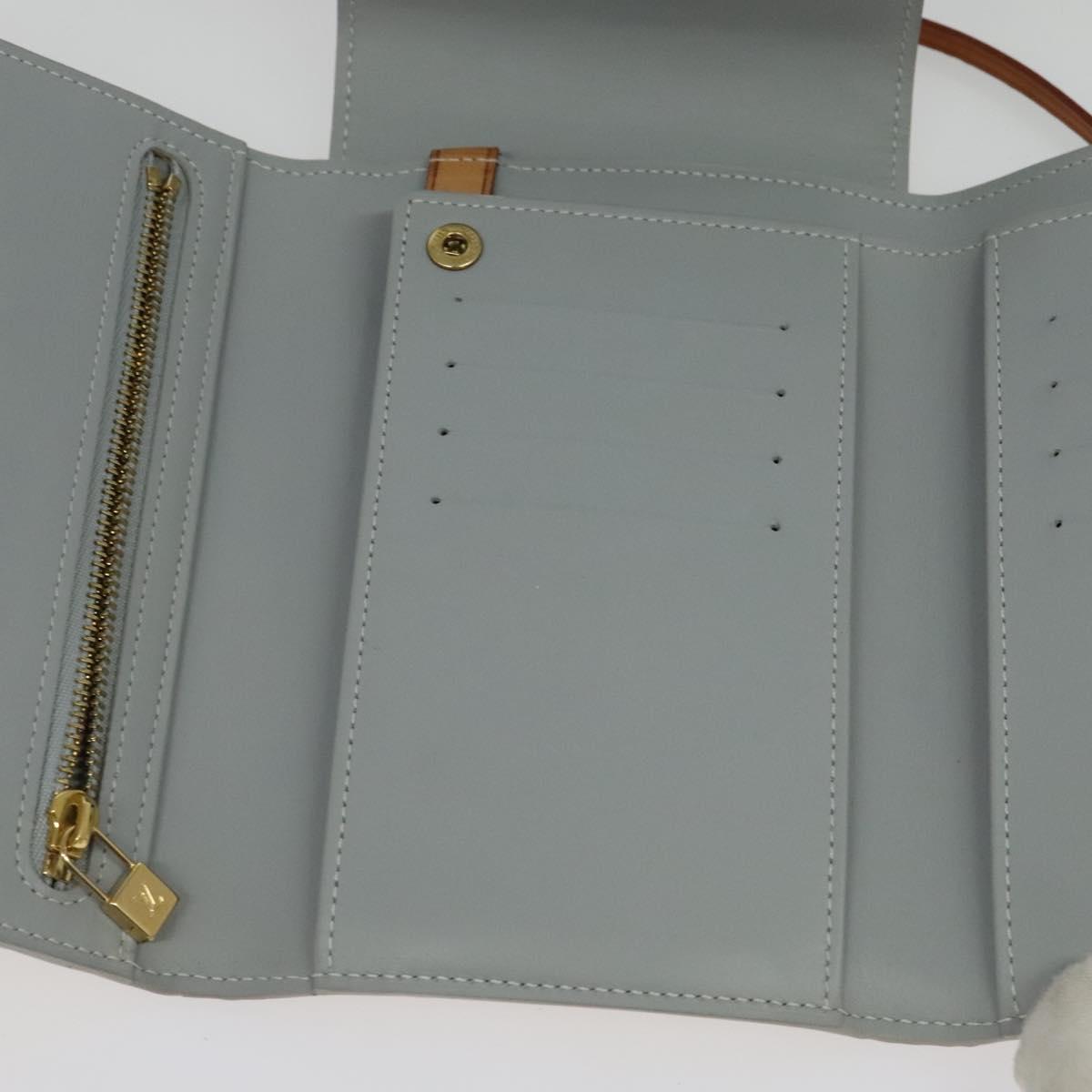 LOUIS VUITTON Monogram Vernis Walker Wallet Gris M91031 LV Auth 141125